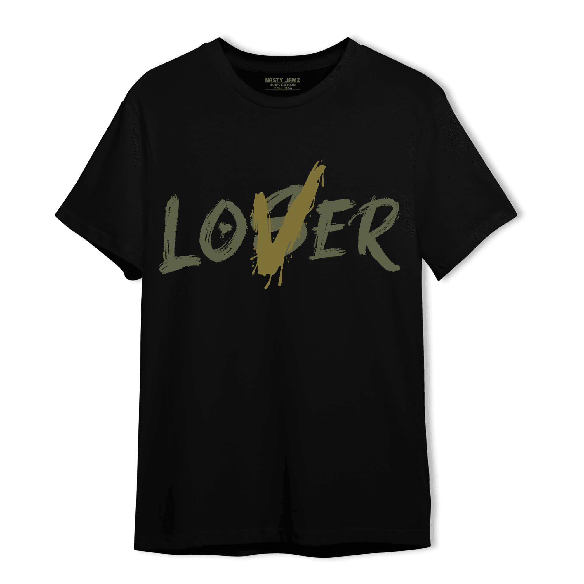 SE Craft Medium Olive 4s T Shirt Match Loser Lover - NastyJamz