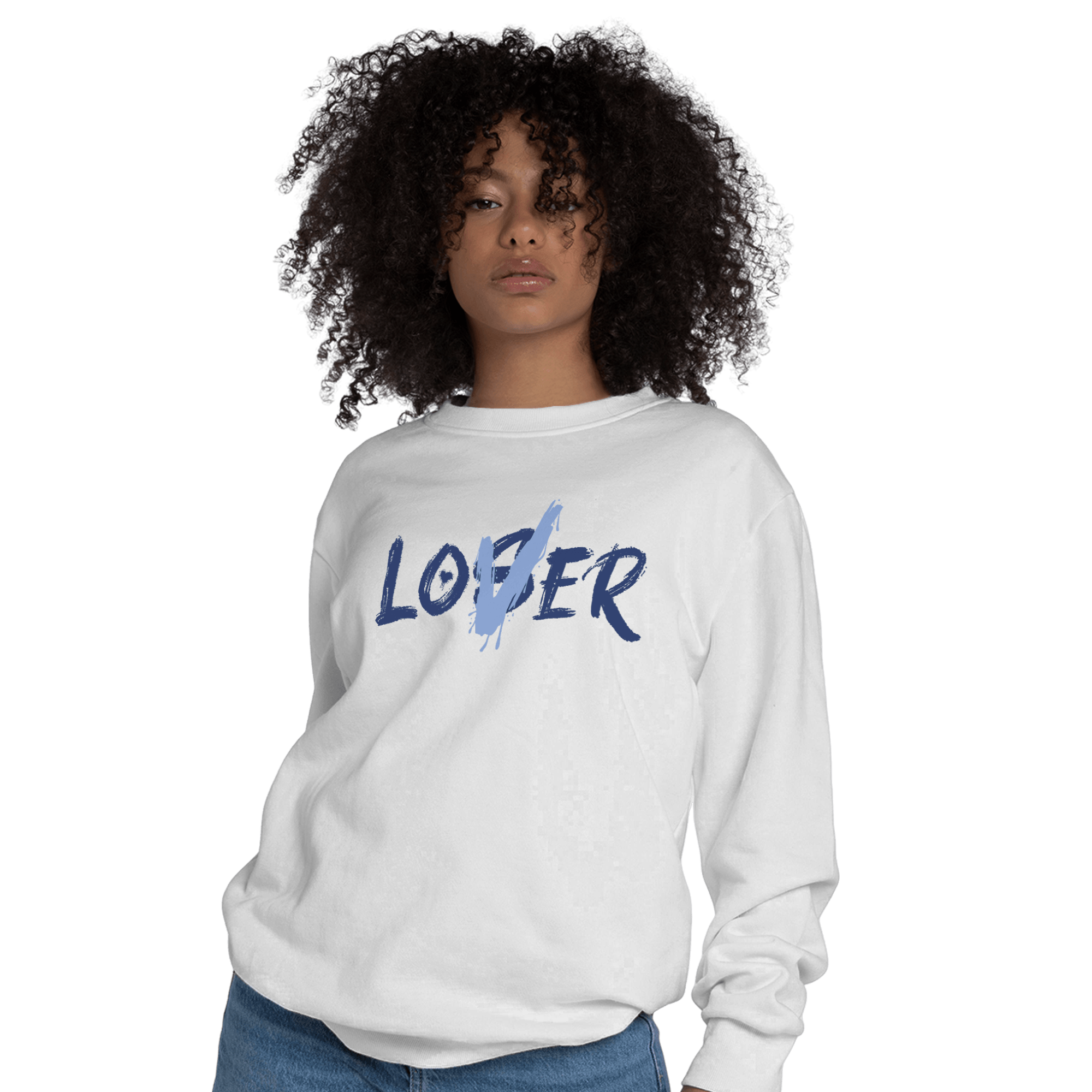 Midnight Navy 5s Sweatshirt Match Loser Lover - NastyJamz