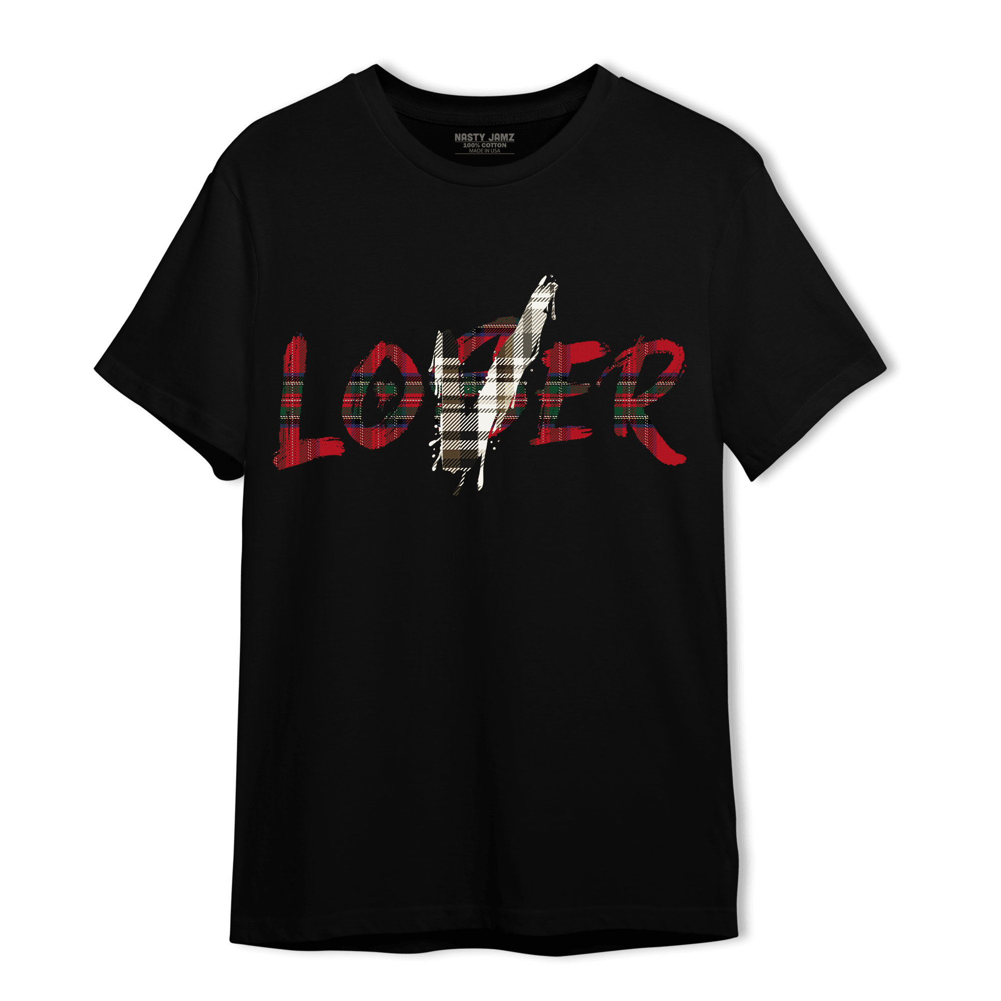 Plaid 5s T Shirt Match Loser Lover - NastyJamz