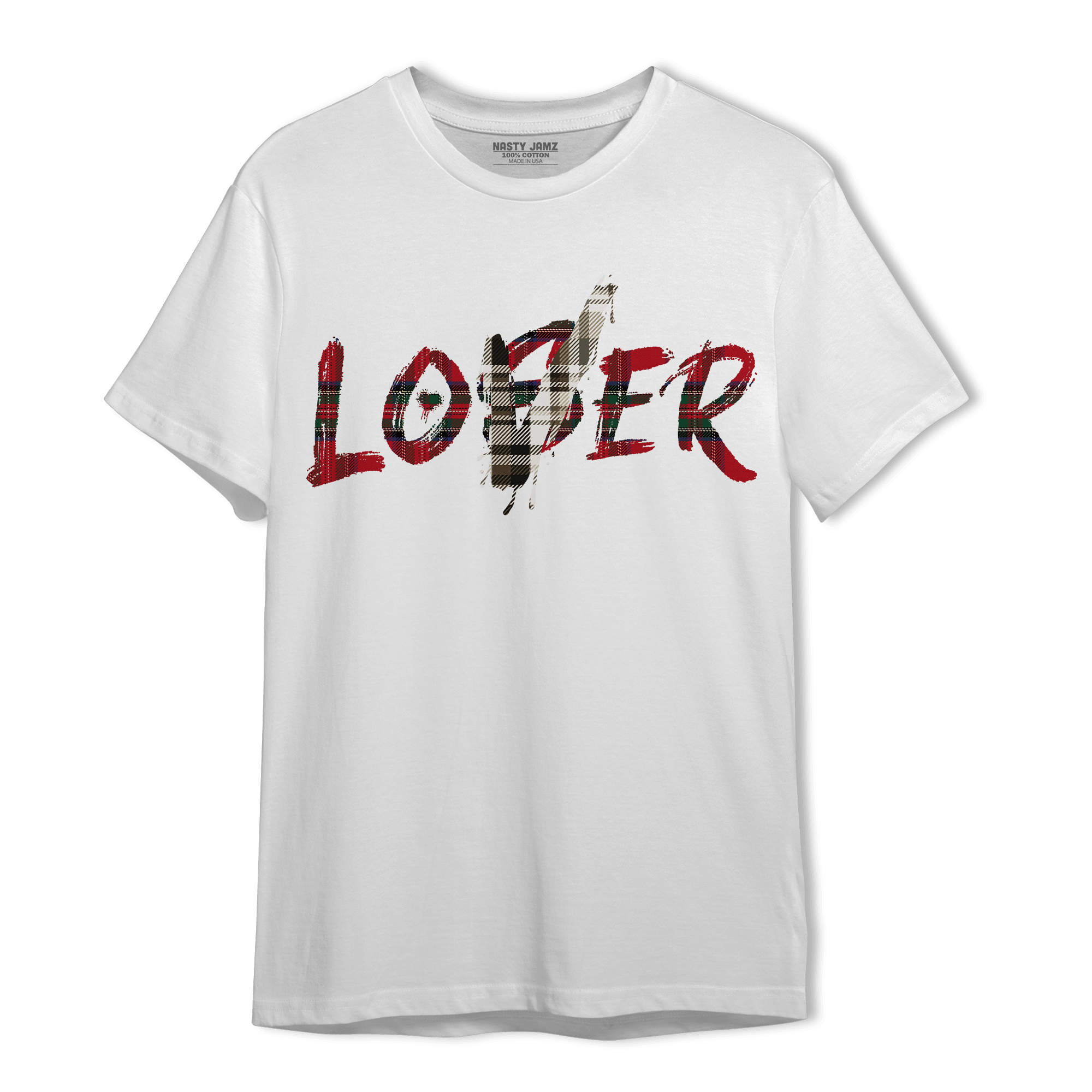 Plaid 5s T Shirt Match Loser Lover - NastyJamz