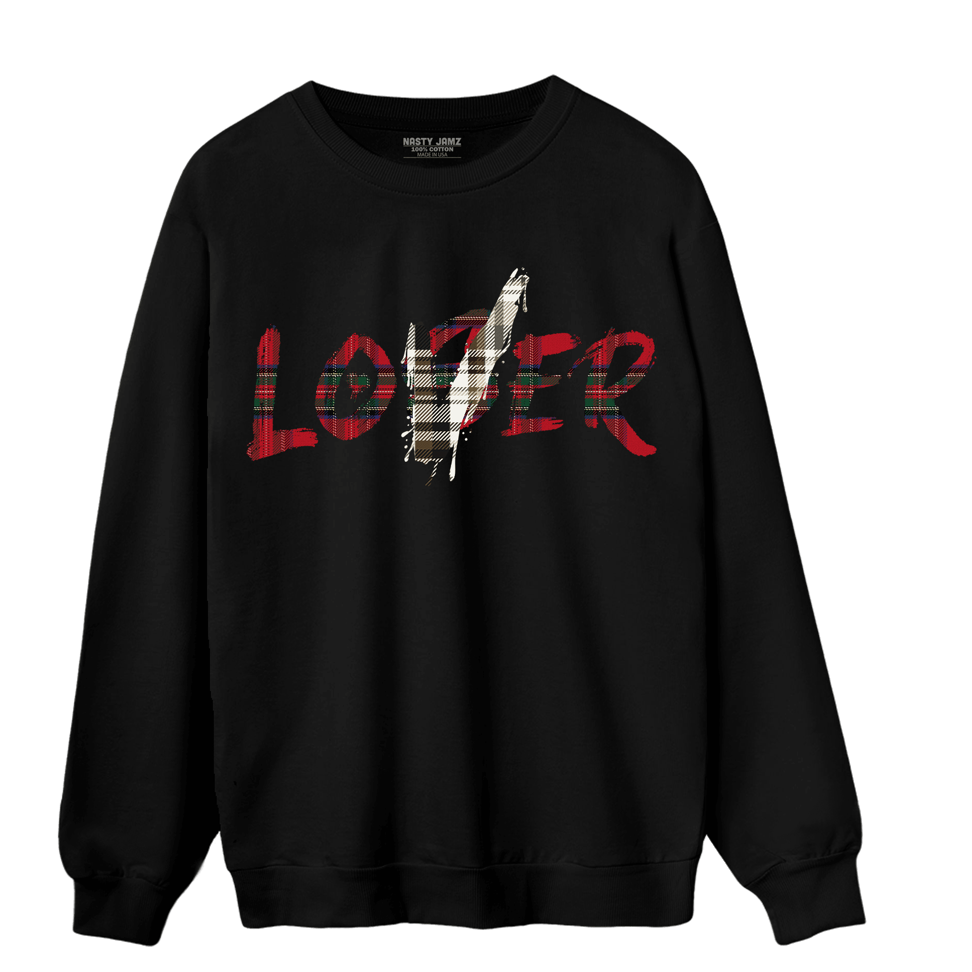 Plaid 5s Sweatshirt Match Loser Lover - NastyJamz