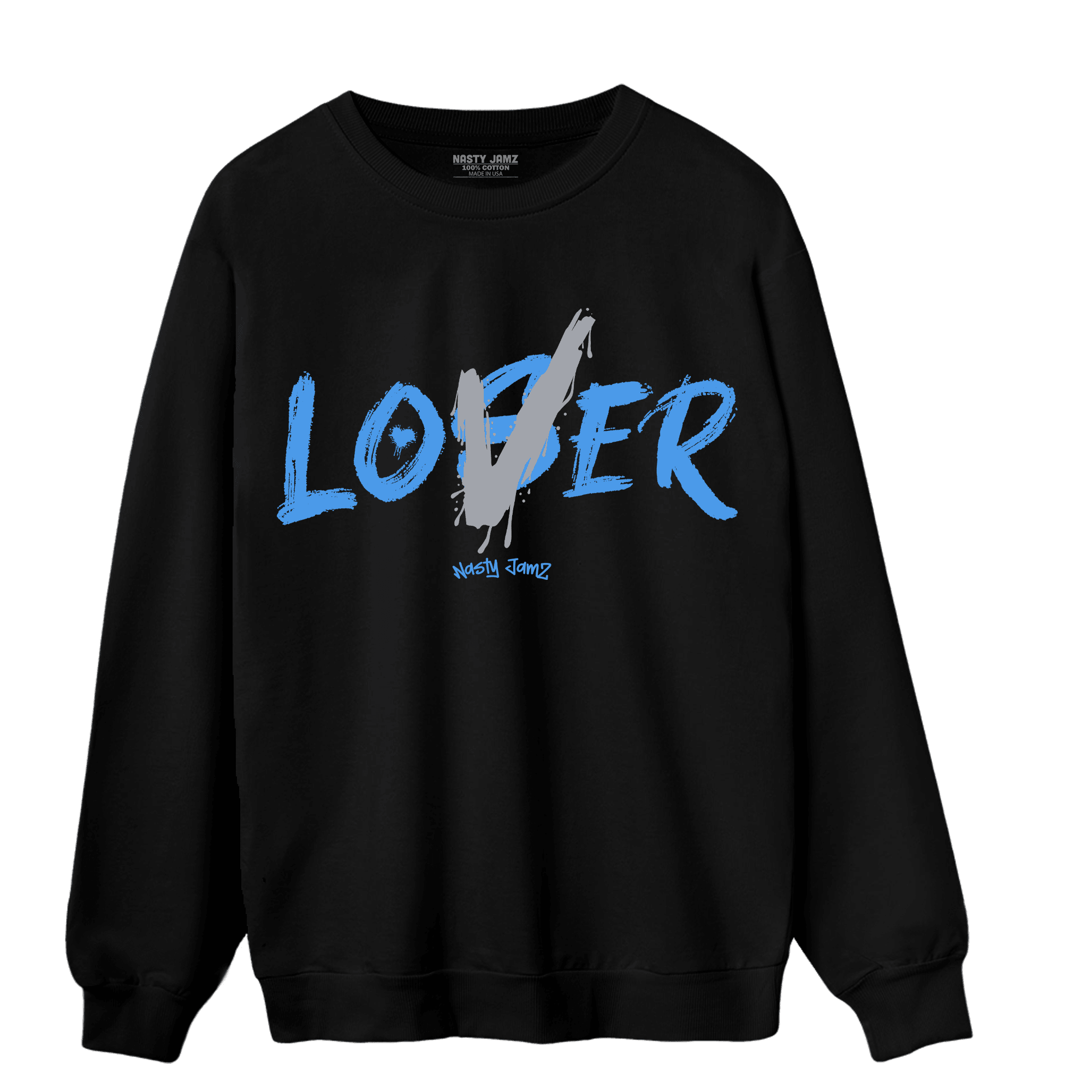 University Blue 5s Sweatshirt Match Loser Lover - NastyJamz