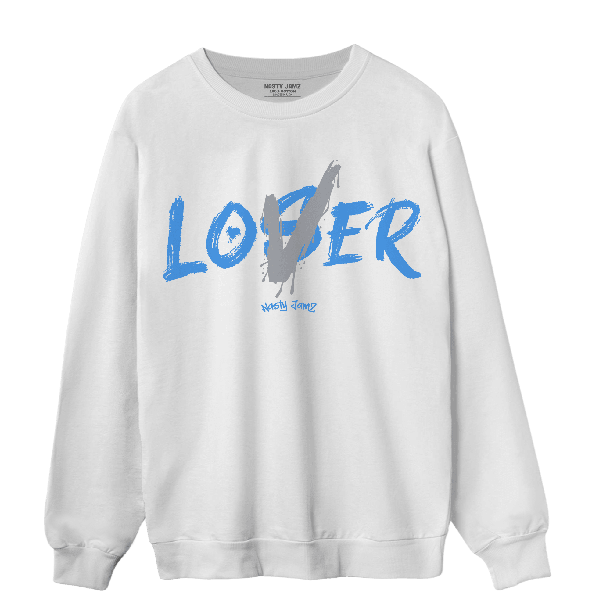 University Blue 5s Sweatshirt Match Loser Lover - NastyJamz