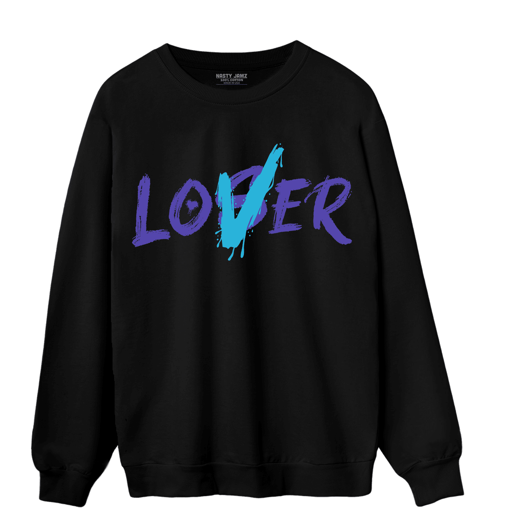 Aqua 6s Sweatshirt Match Loser Lover - NastyJamz