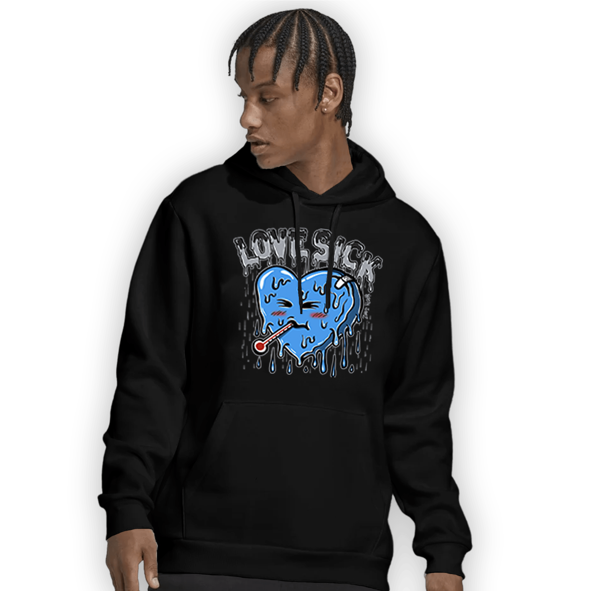 University Blue 5s Hoodie Match Love Sick - NastyJamz