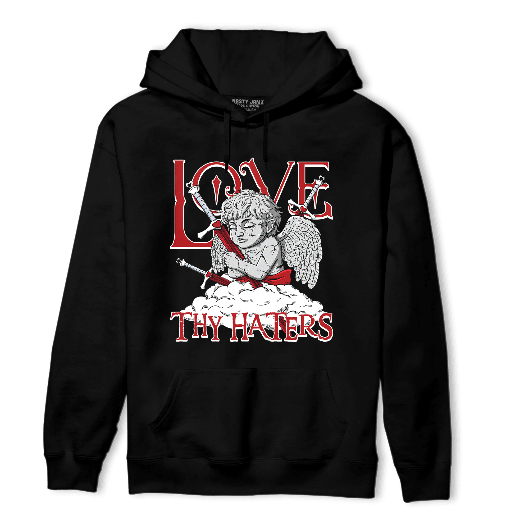 Cherry 11s Hoodie Match Love Thy Haters Angel - NastyJamz