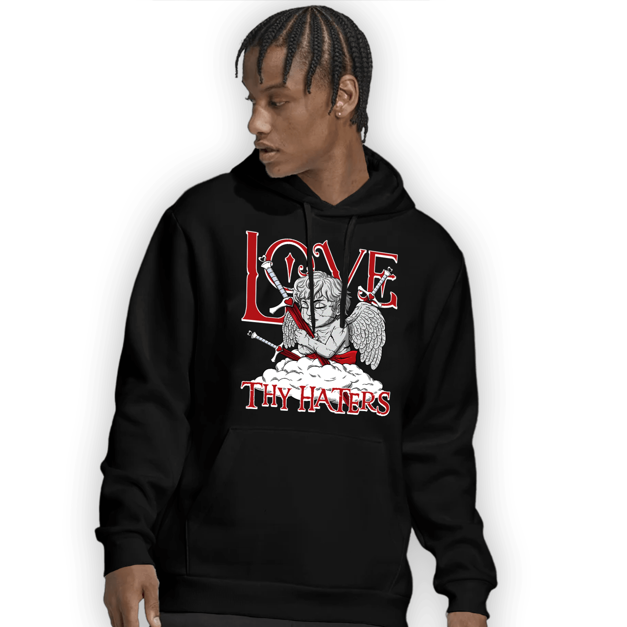Cherry 11s Hoodie Match Love Thy Haters Angel - NastyJamz