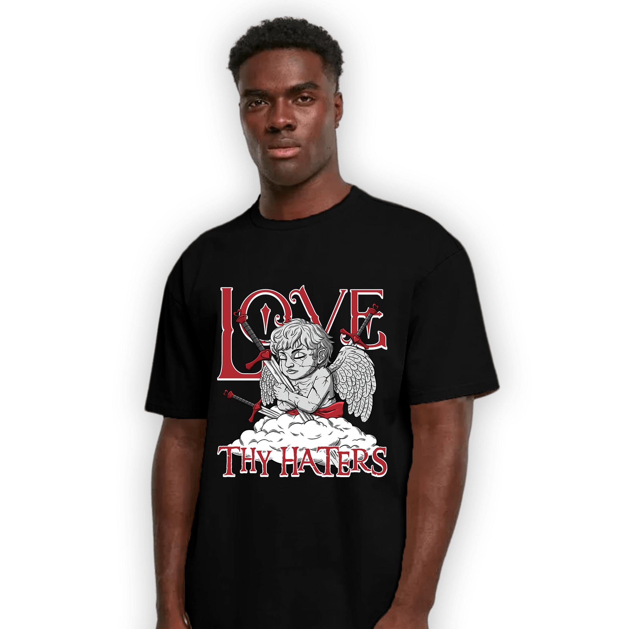 Cherry 12s T Shirt Match Love Thy Haters Angel - NastyJamz
