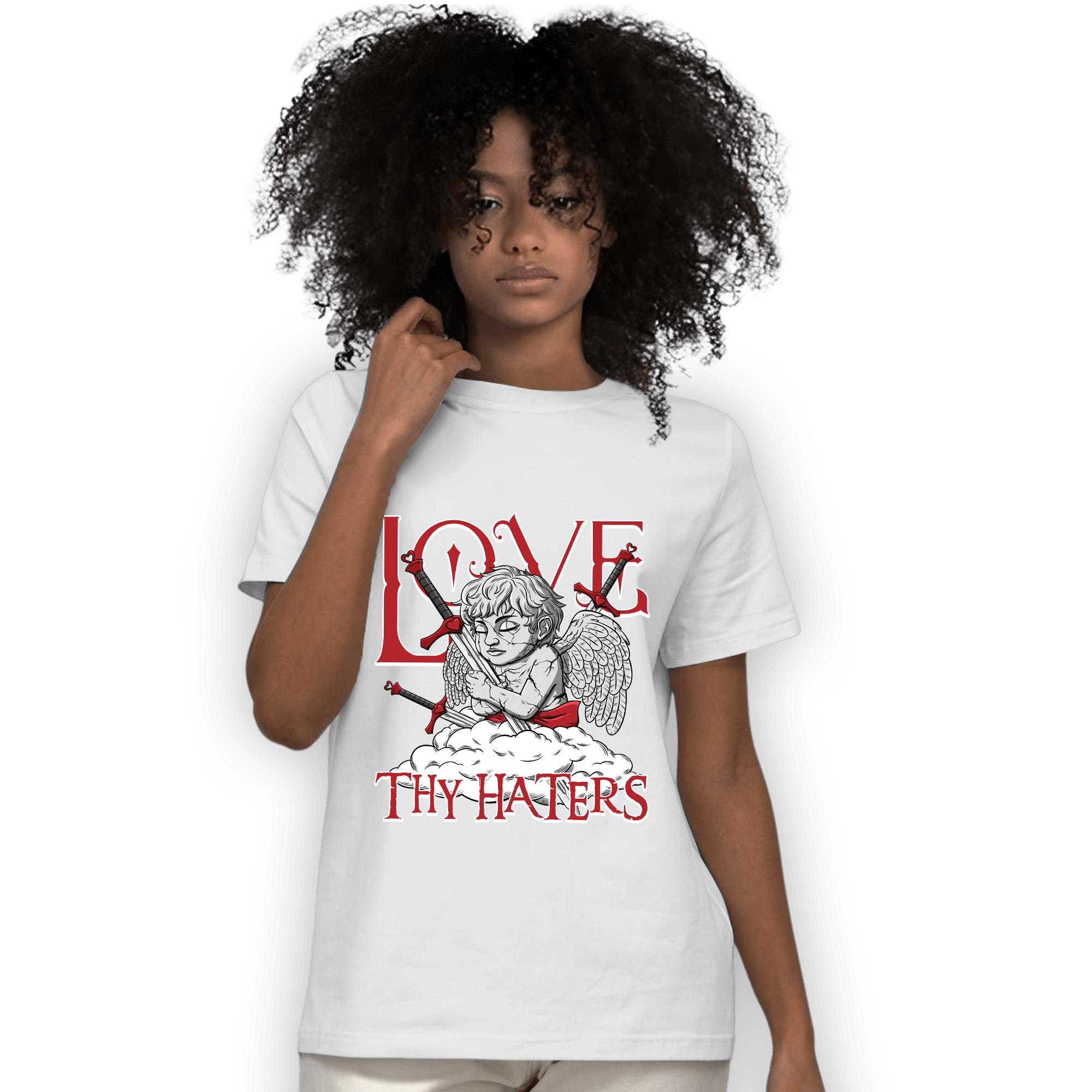 Cherry 12s T Shirt Match Love Thy Haters Angel - NastyJamz