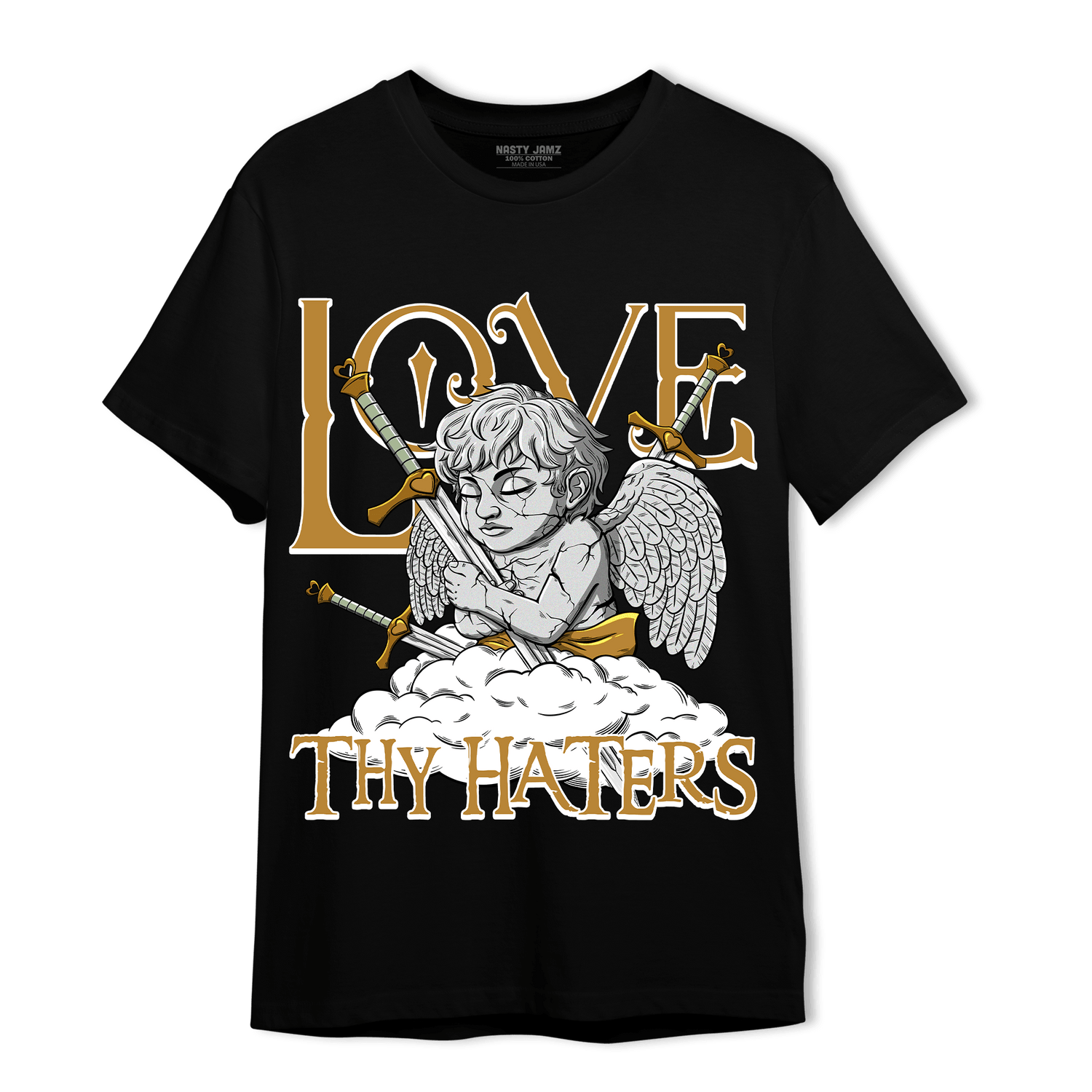 Wheat 13s T Shirt Match Love Thy Haters Angel - NastyJamz
