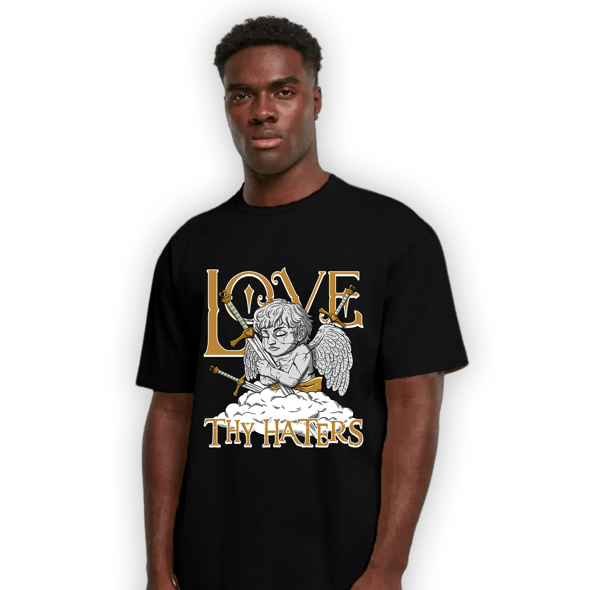 Wheat 13s T Shirt Match Love Thy Haters Angel - NastyJamz