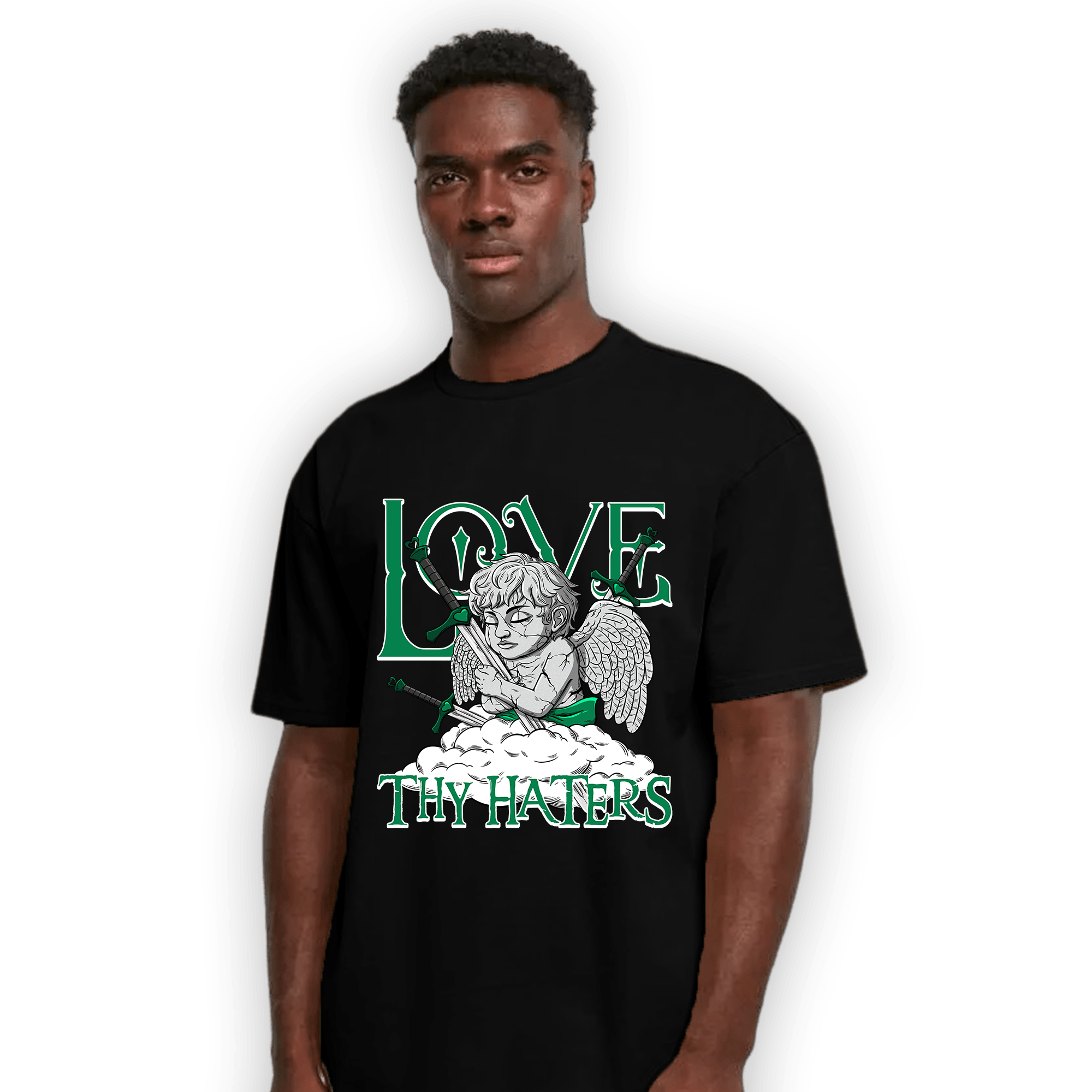 Celtic Lucky Green 1s T Shirt Match Love Thy Haters Angel - NastyJamz