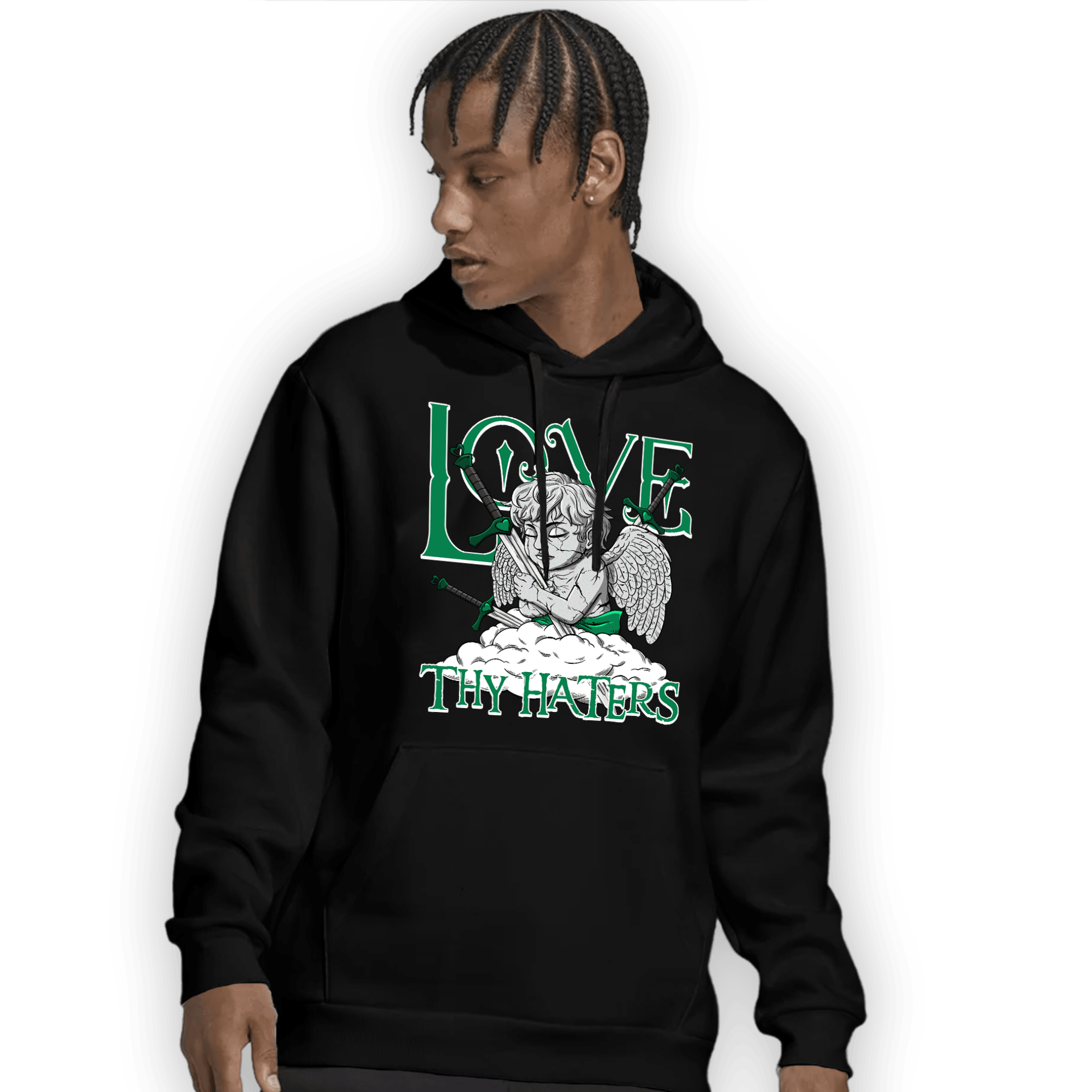Celtic Lucky Green 1s Hoodie Match Love Thy Haters Angel - NastyJamz