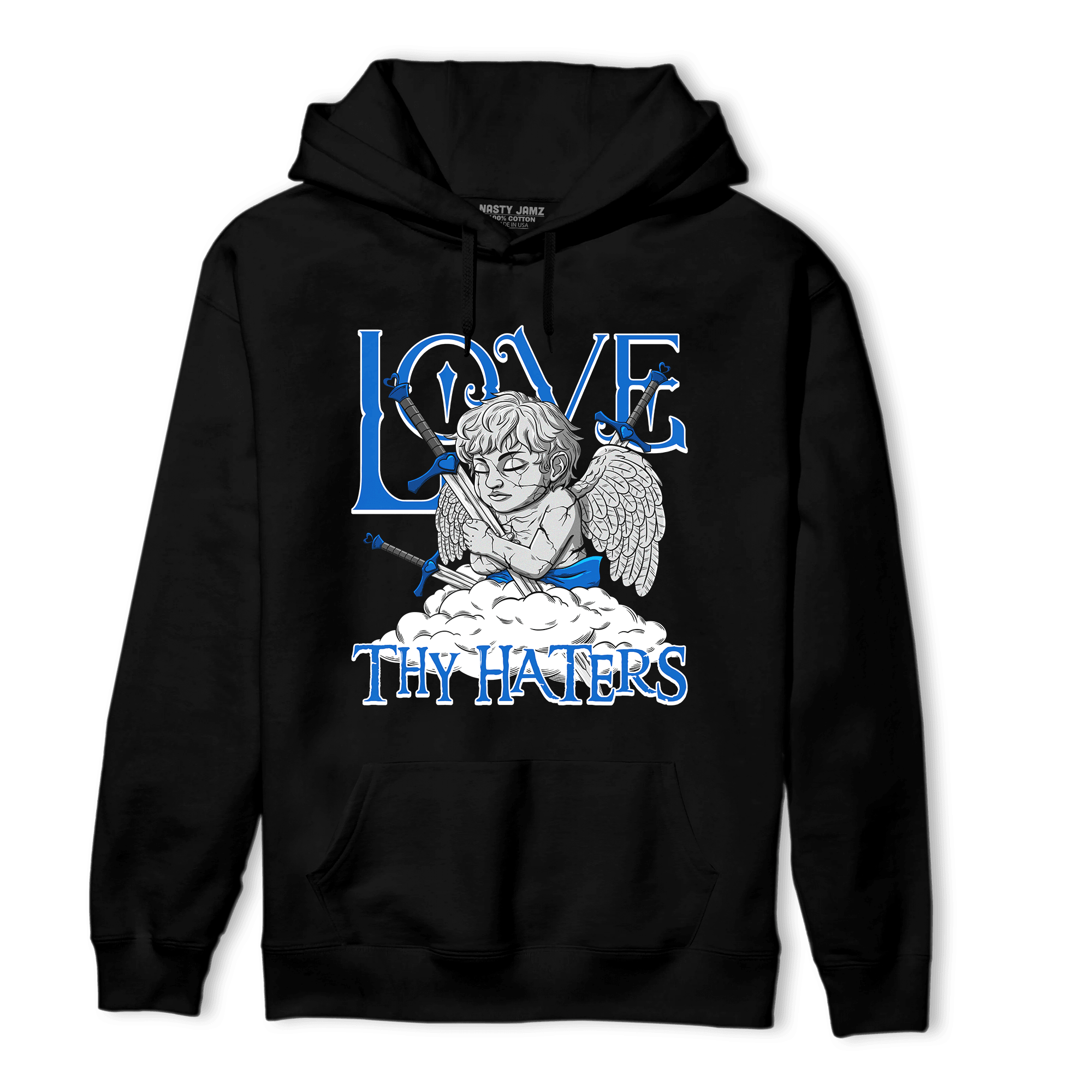 Royal Reimagined 1s Hoodie Match Love Thy Haters Angel - NastyJamz