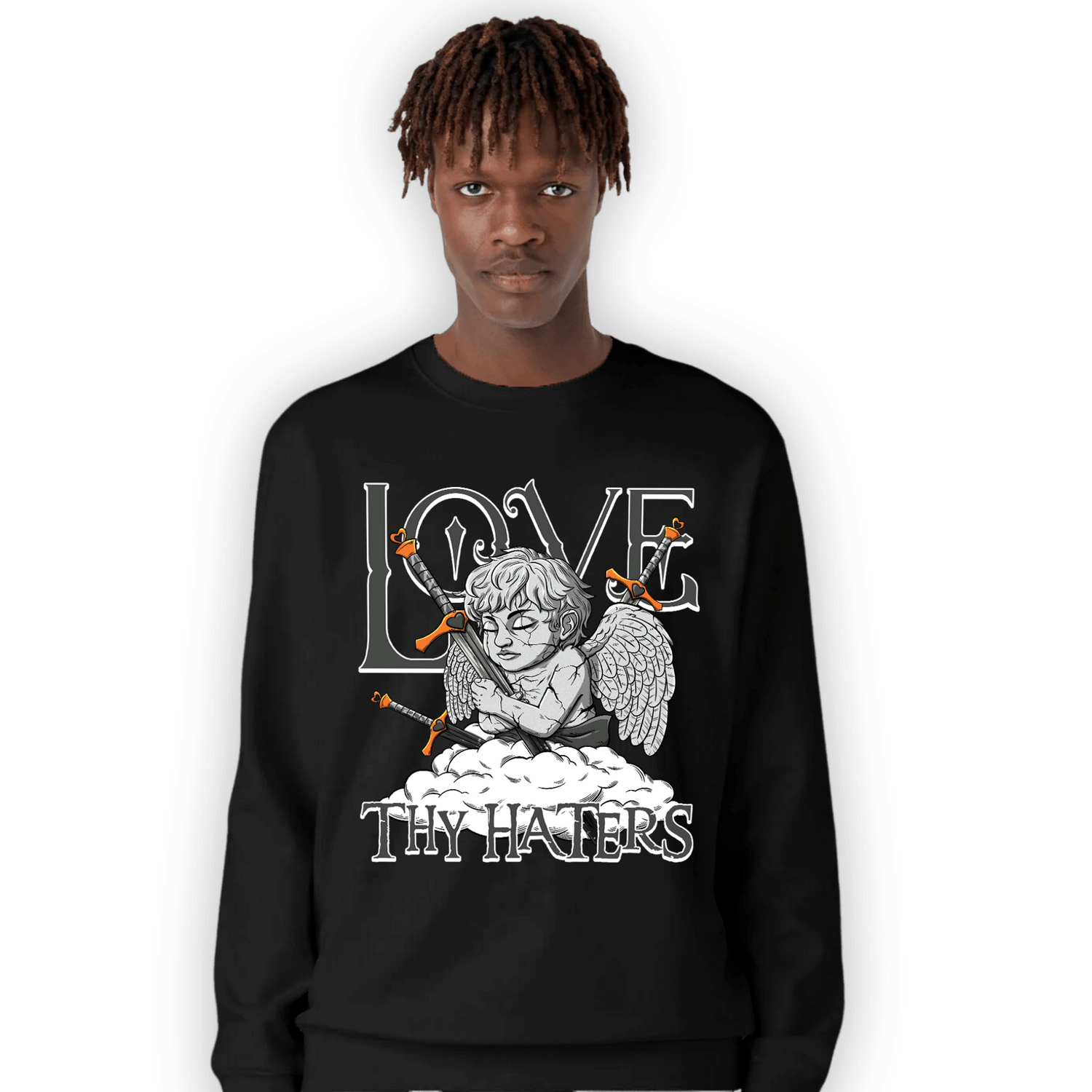 Fear Pack 3s Sweatshirt Match Love Thy Haters Angel - NastyJamz