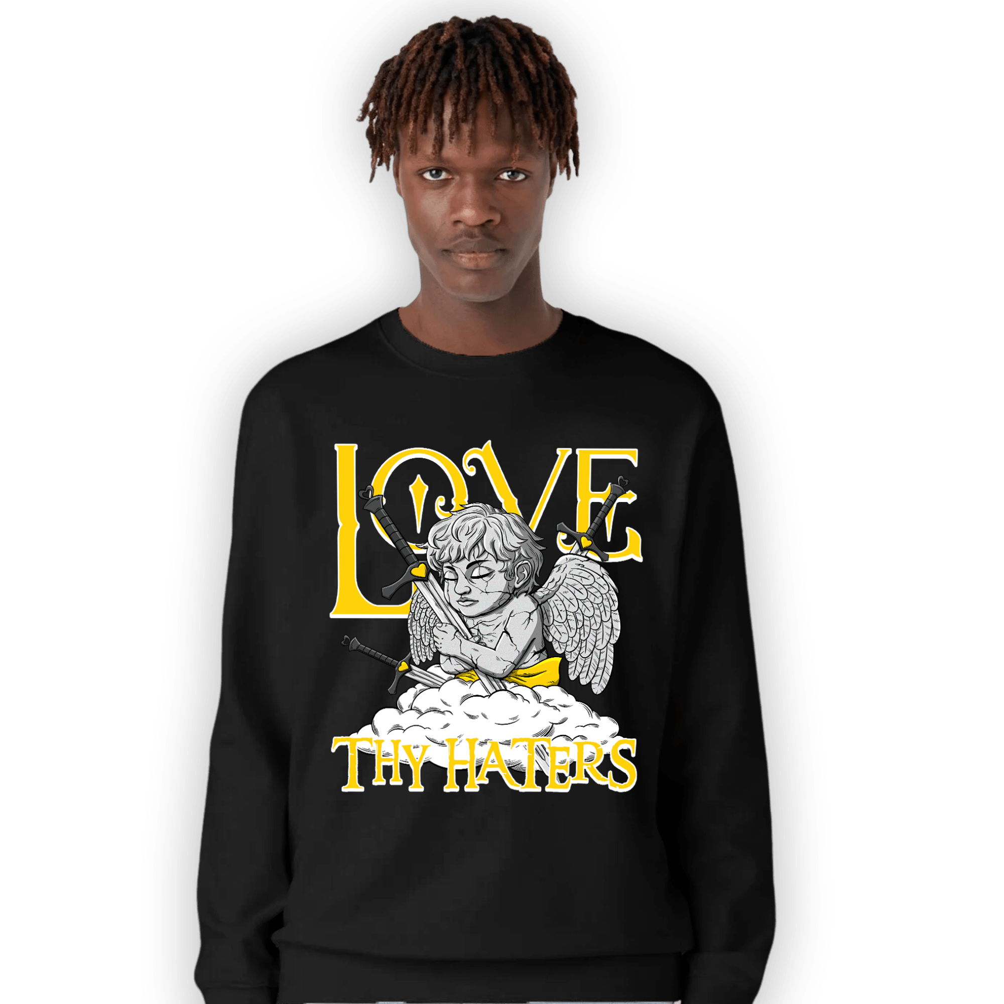 Thunder 4s Sweatshirt Match Love Thy Haters Angel - NastyJamz