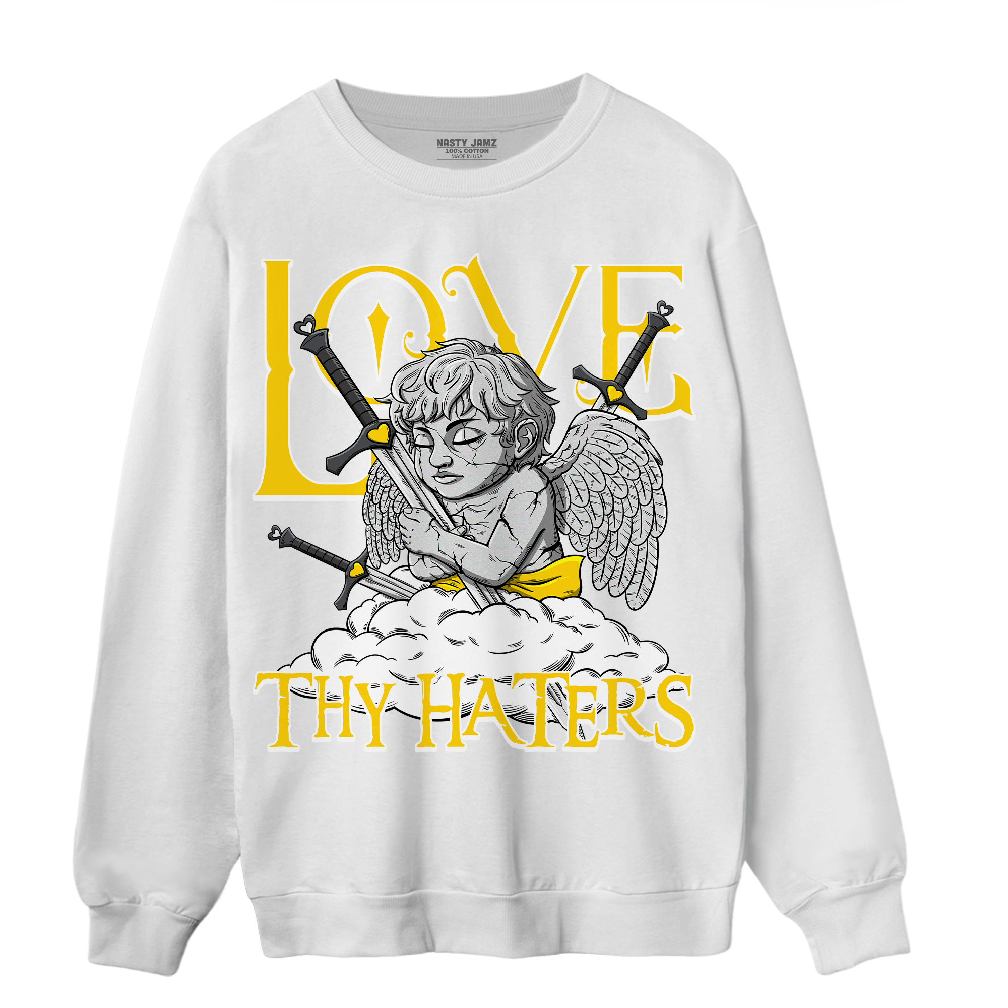 Thunder 4s Sweatshirt Match Love Thy Haters Angel - NastyJamz