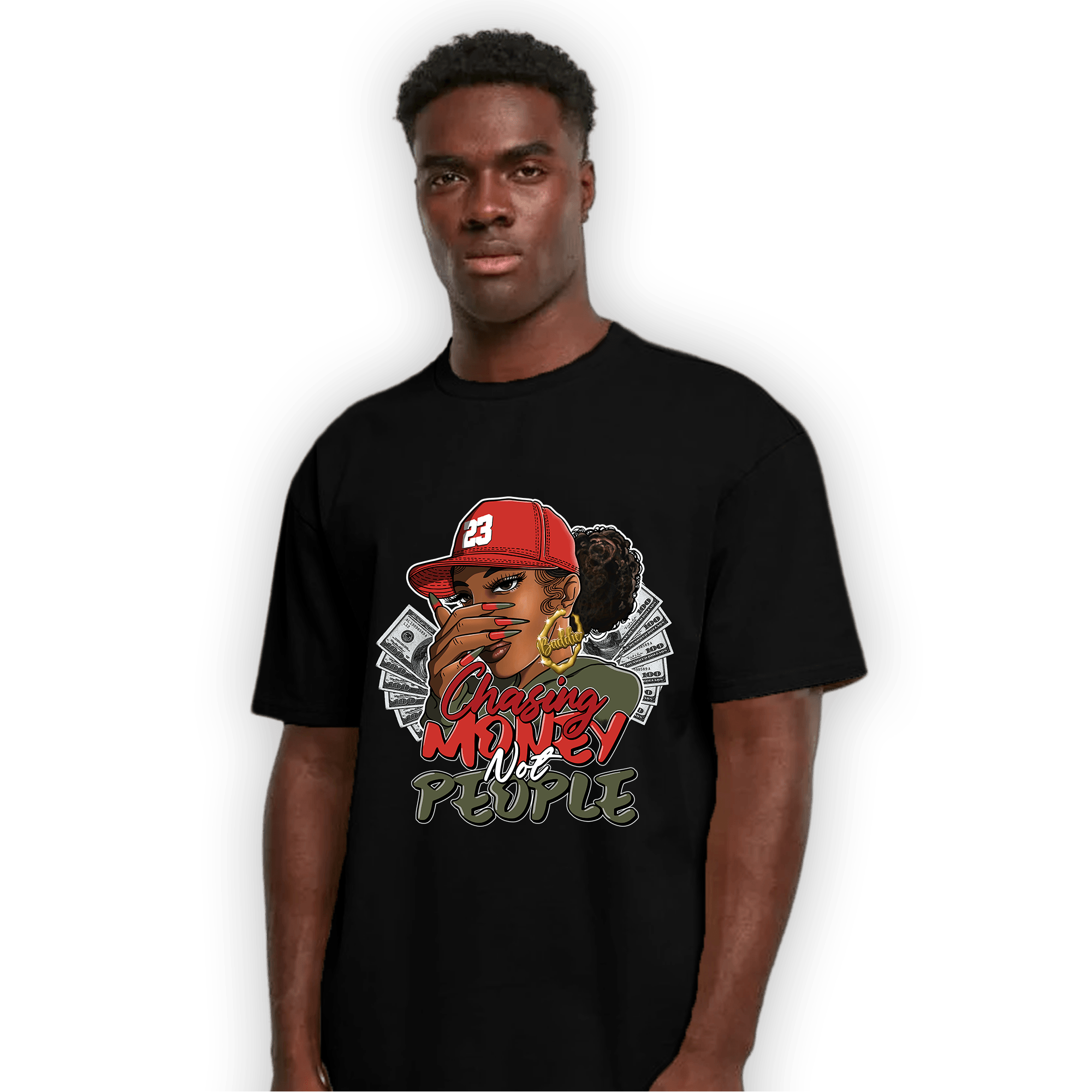 Dunk Low Mystic Red T Shirt Match Melanin Chasing Money - NastyJamz