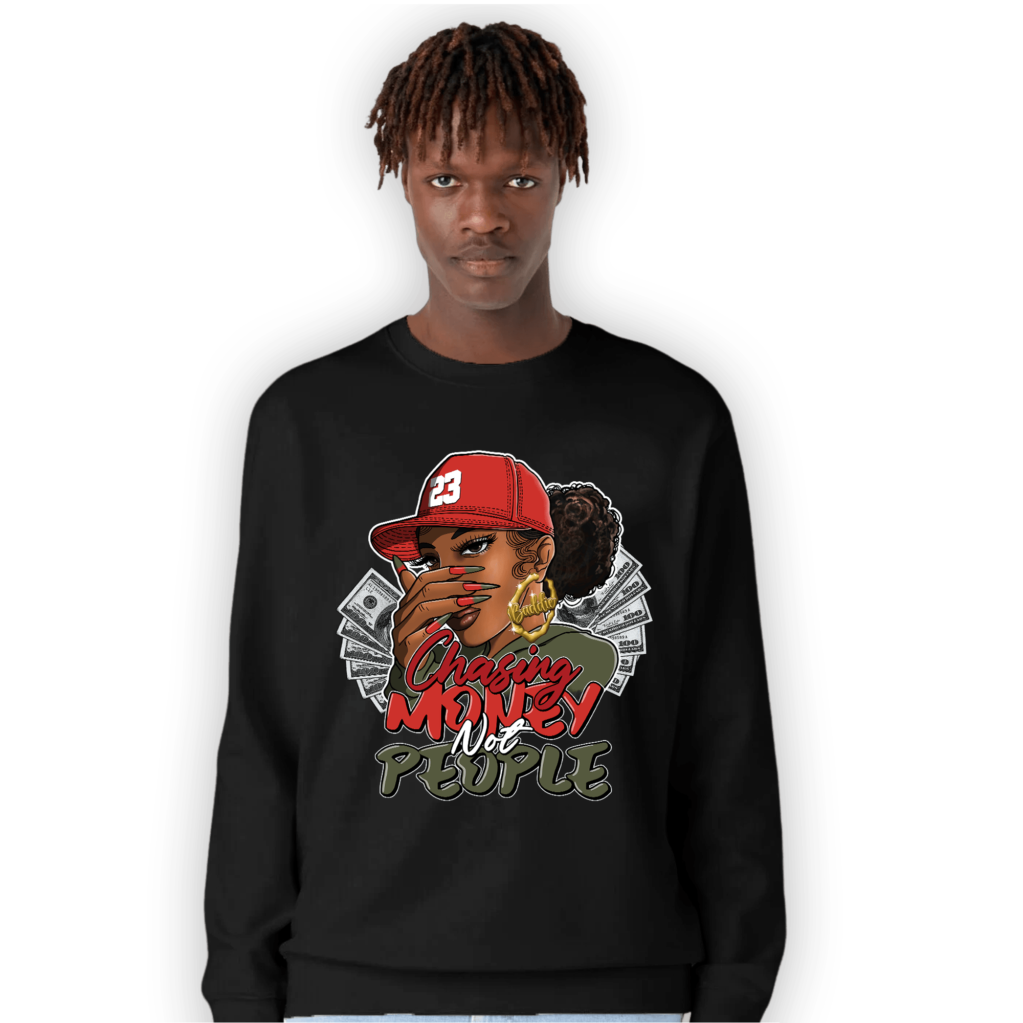 Dunk Low Mystic Red Sweatshirt Match Melanin Chasing Money - NastyJamz