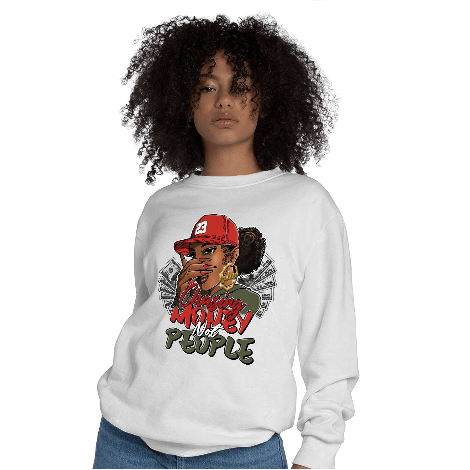 Dunk Low Mystic Red Sweatshirt Match Melanin Chasing Money - NastyJamz