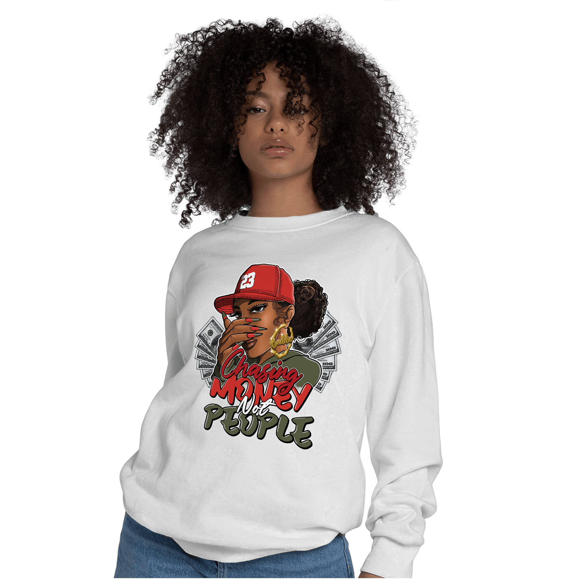 Dunk Low Mystic Red Sweatshirt Match Melanin Chasing Money - NastyJamz