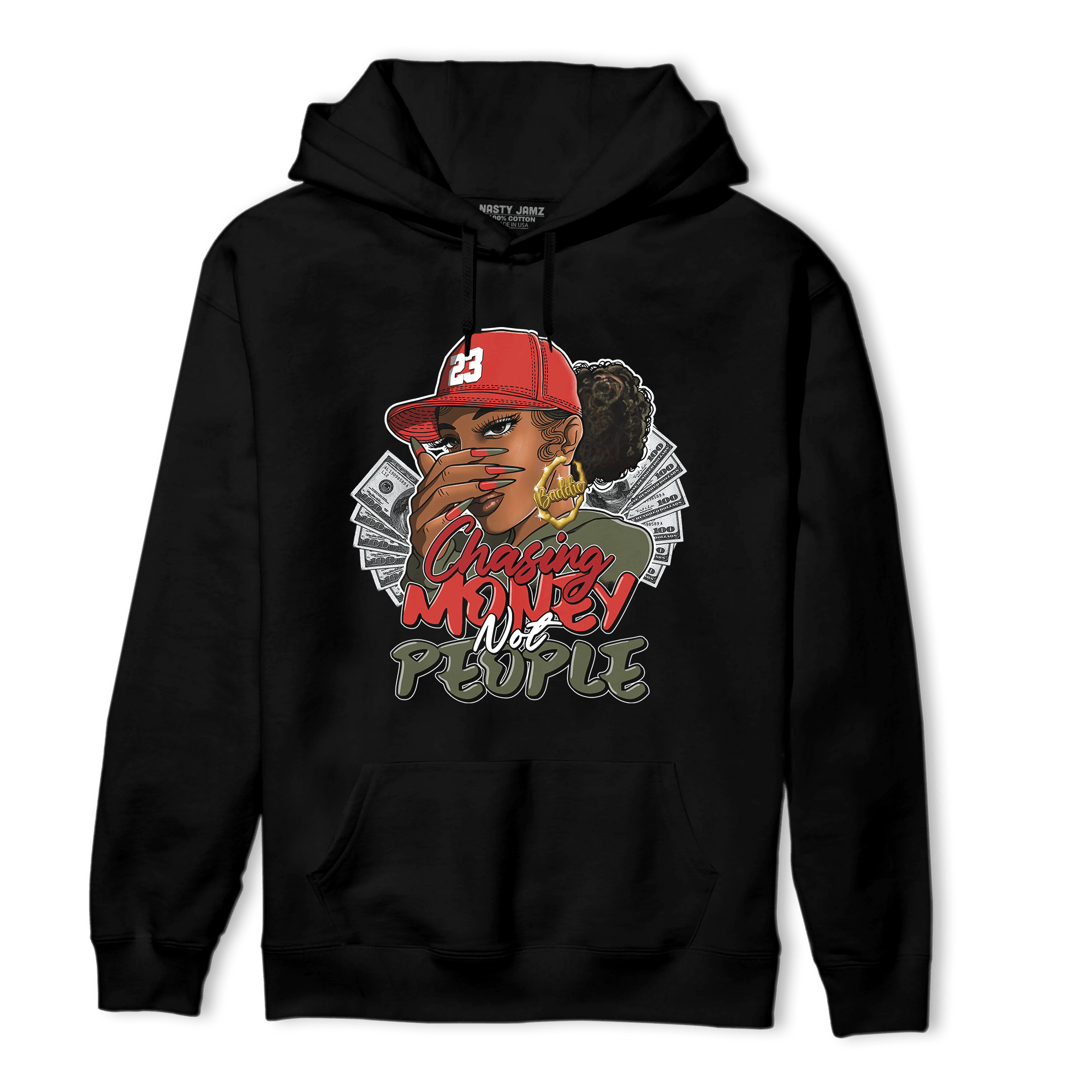 Dunk Low Mystic Red Hoodie Match Melanin Chasing Money - NastyJamz