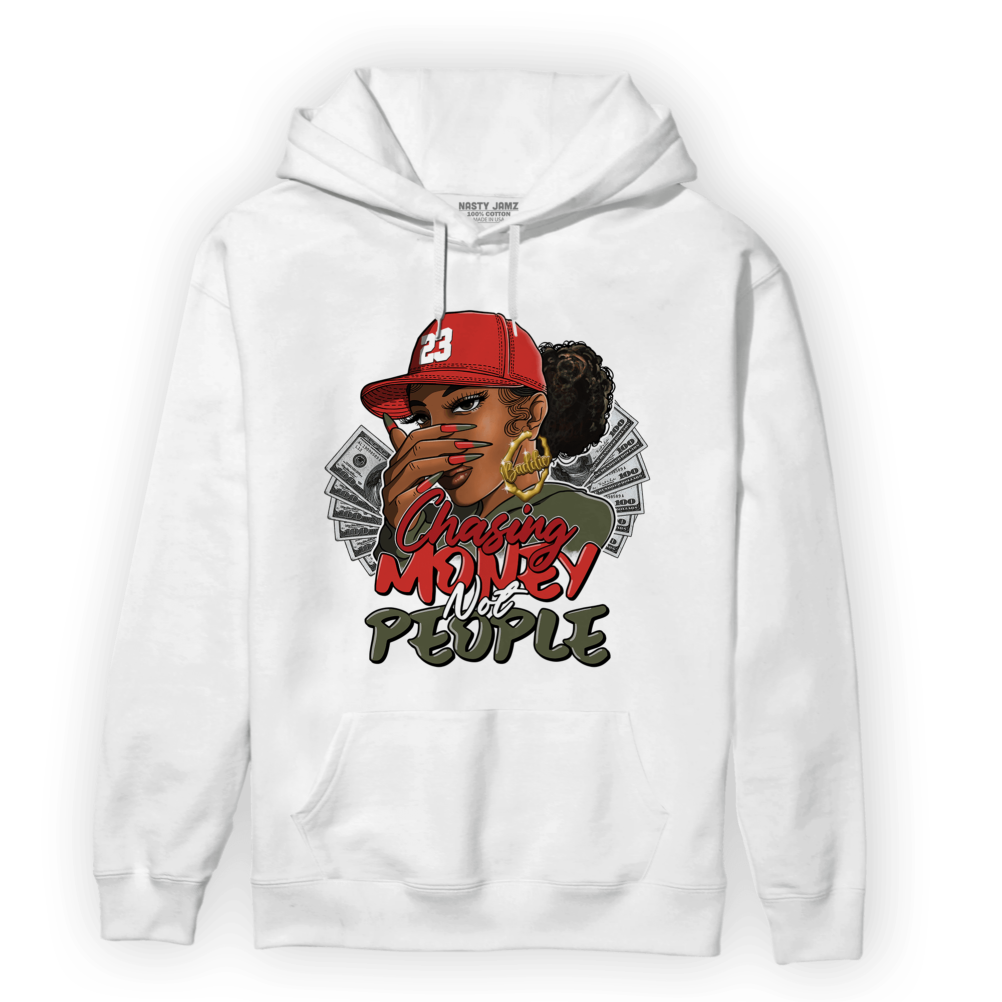 Dunk Low Mystic Red Hoodie Match Melanin Chasing Money - NastyJamz