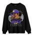 Field Purple 12s Sweatshirt Match Melanin Chasing Money - NastyJamz