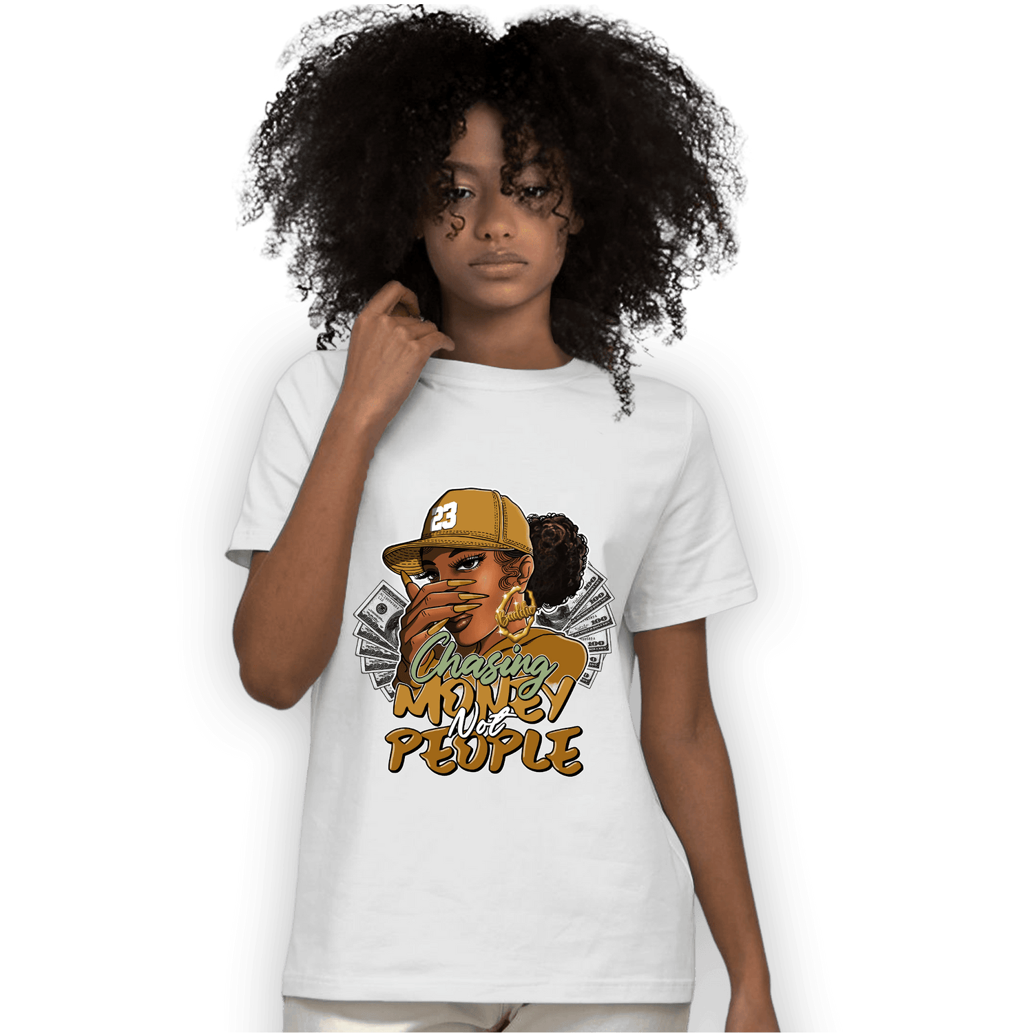 Wheat 13s T Shirt Match Melanin Chasing Money - NastyJamz