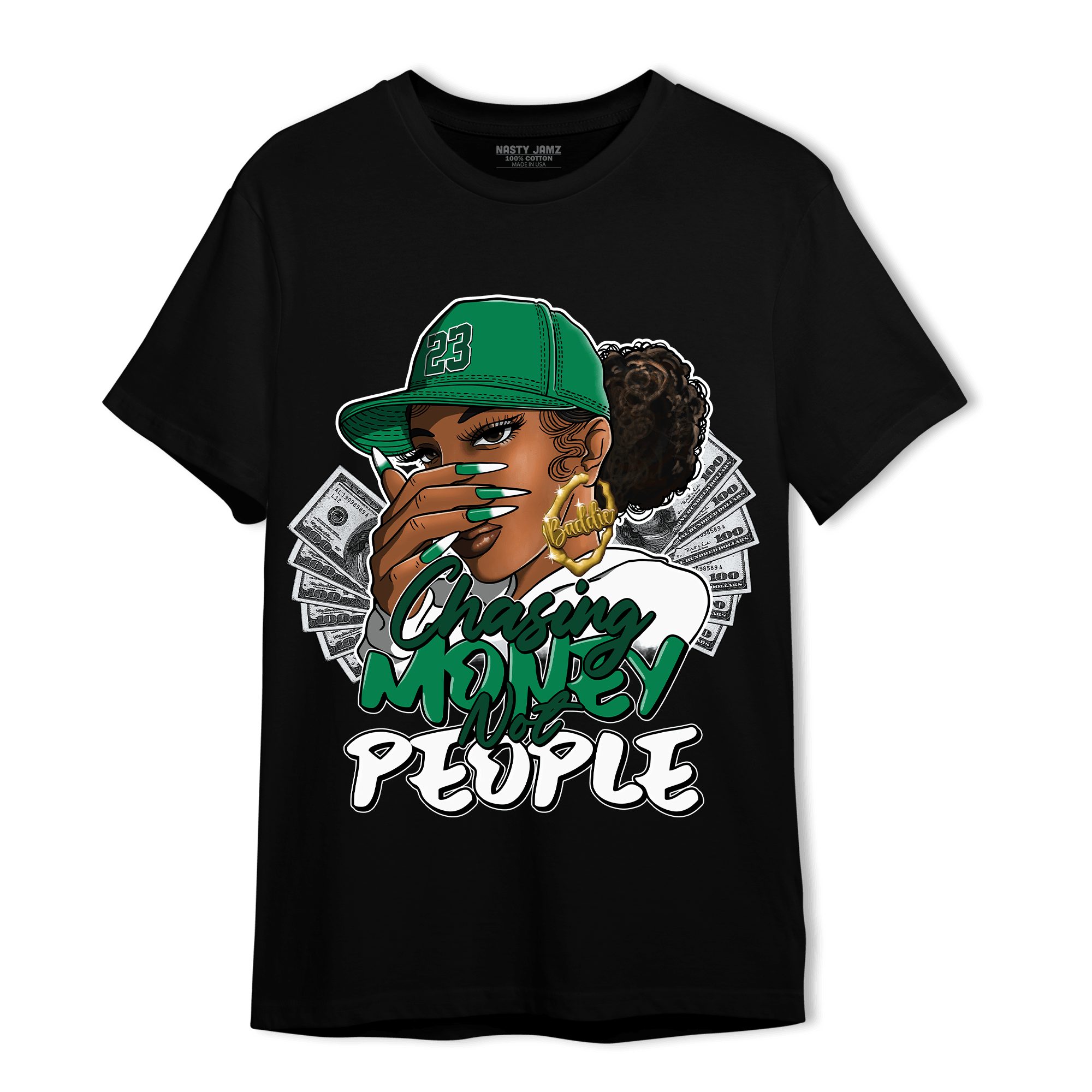Celtic Lucky Green 1s T Shirt Match Melanin Chasing Money - NastyJamz