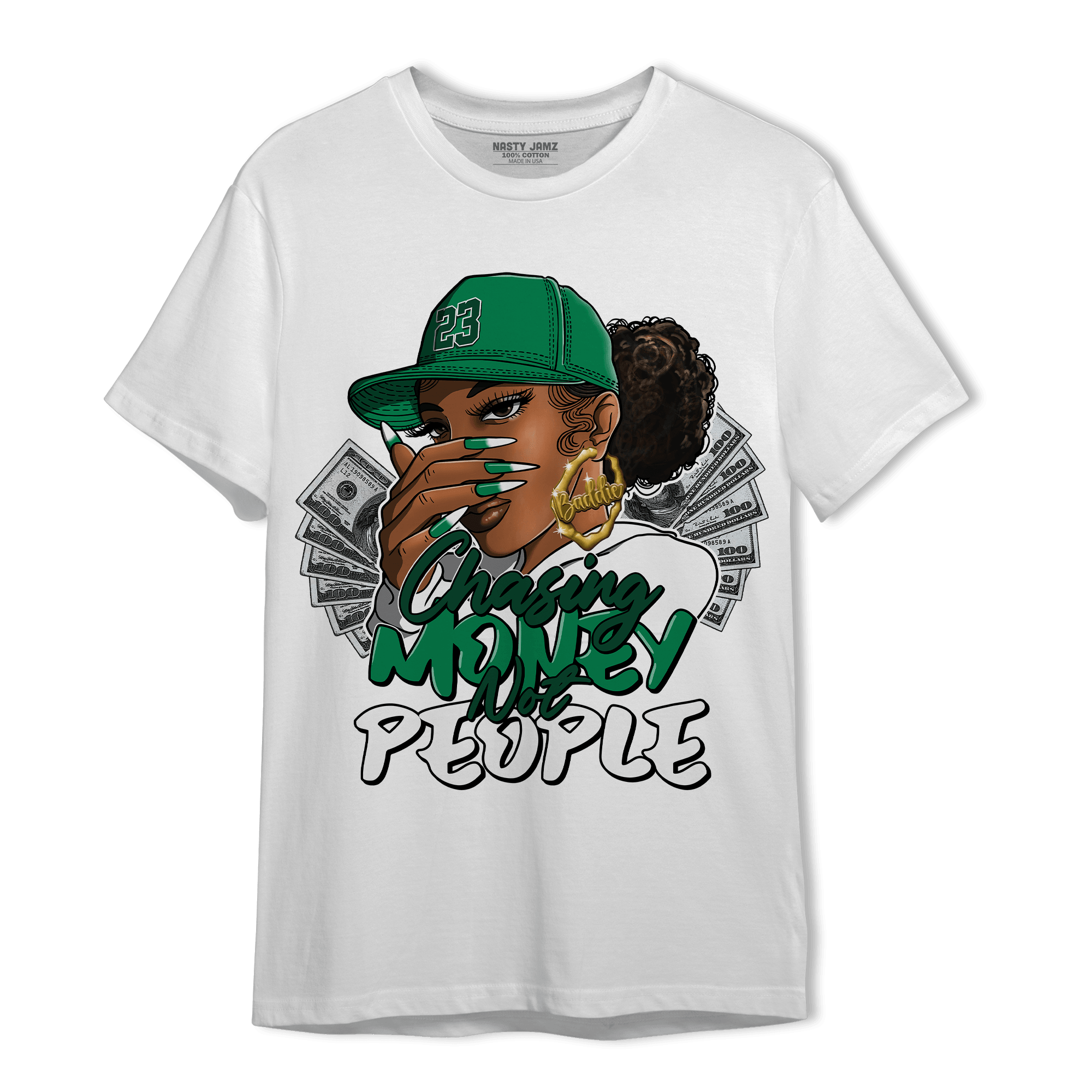 Celtic Lucky Green 1s T Shirt Match Melanin Chasing Money - NastyJamz