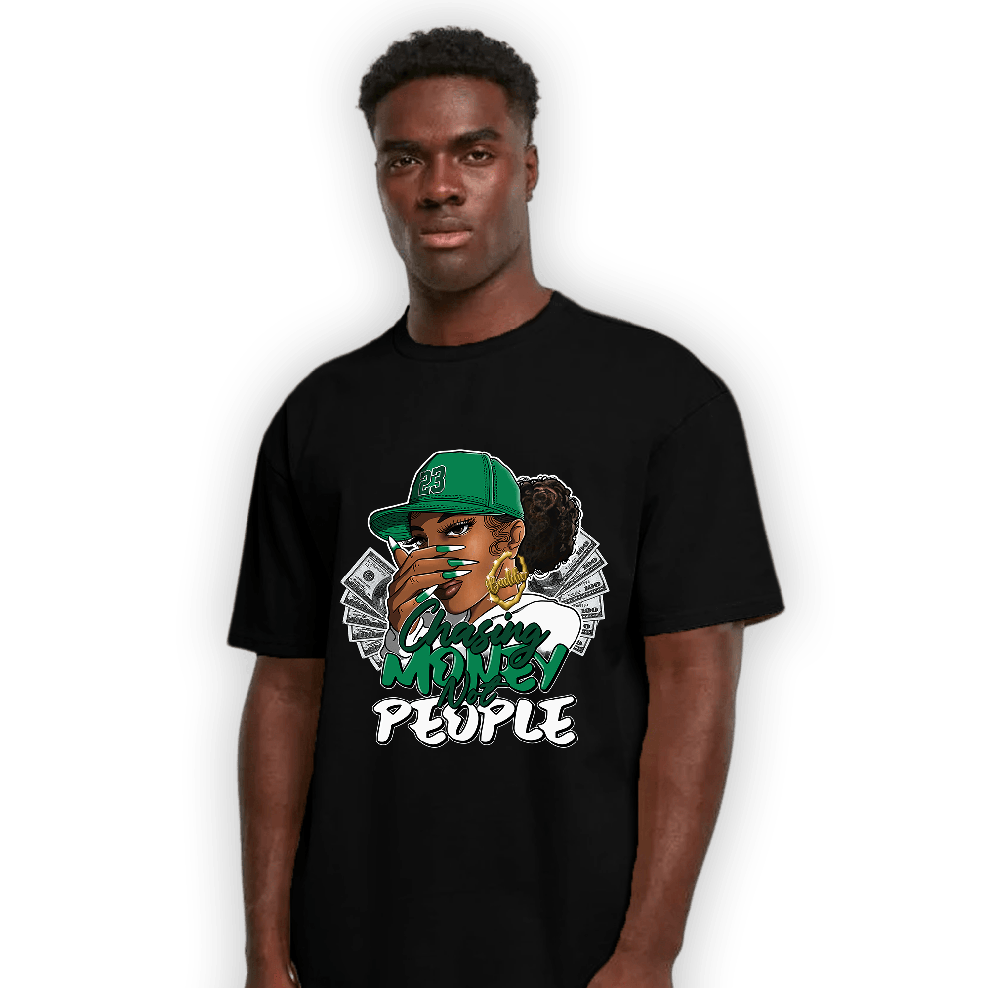 Celtic Lucky Green 1s T Shirt Match Melanin Chasing Money - NastyJamz
