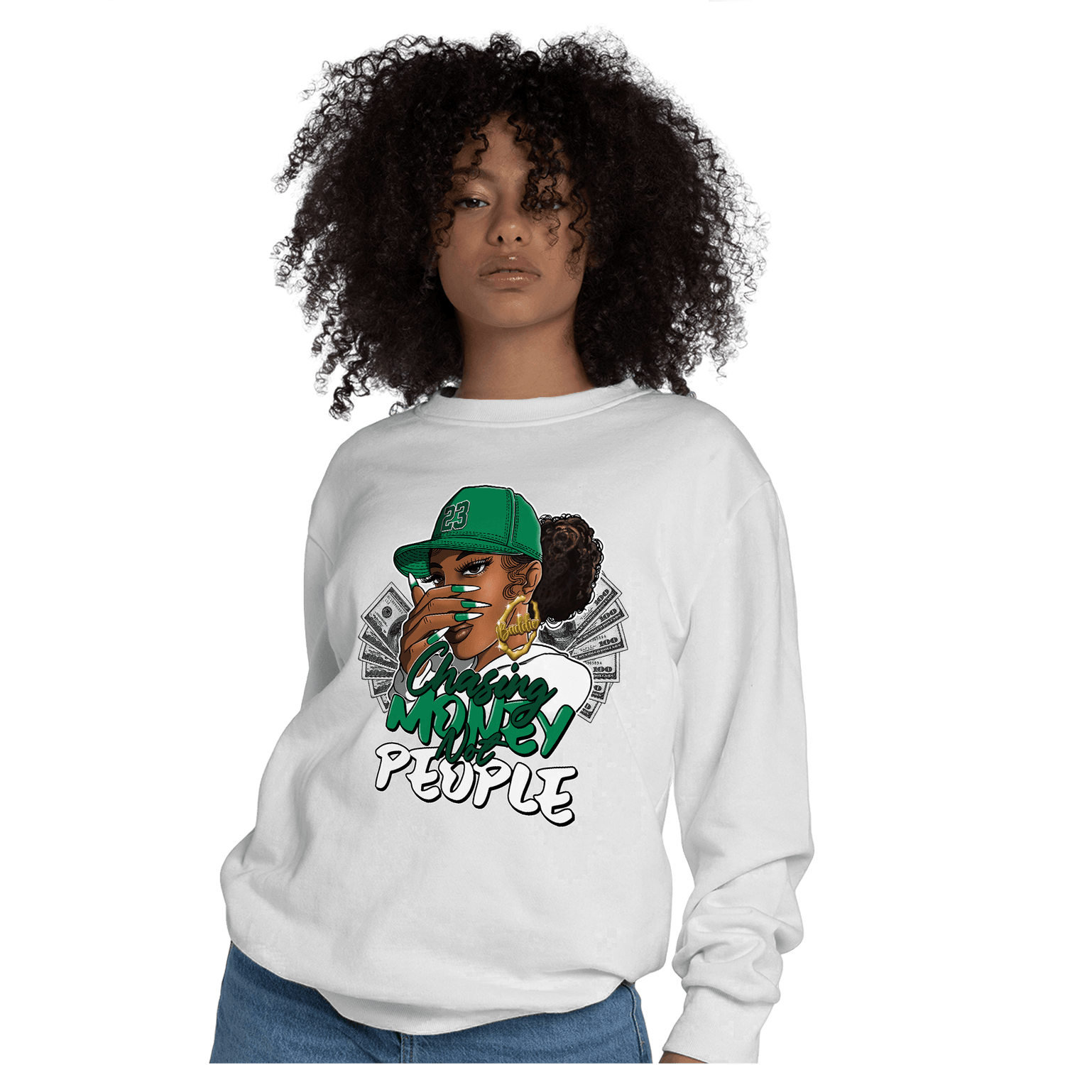 Celtic Lucky Green 1s Sweatshirt Match Melanin Chasing Money - NastyJamz