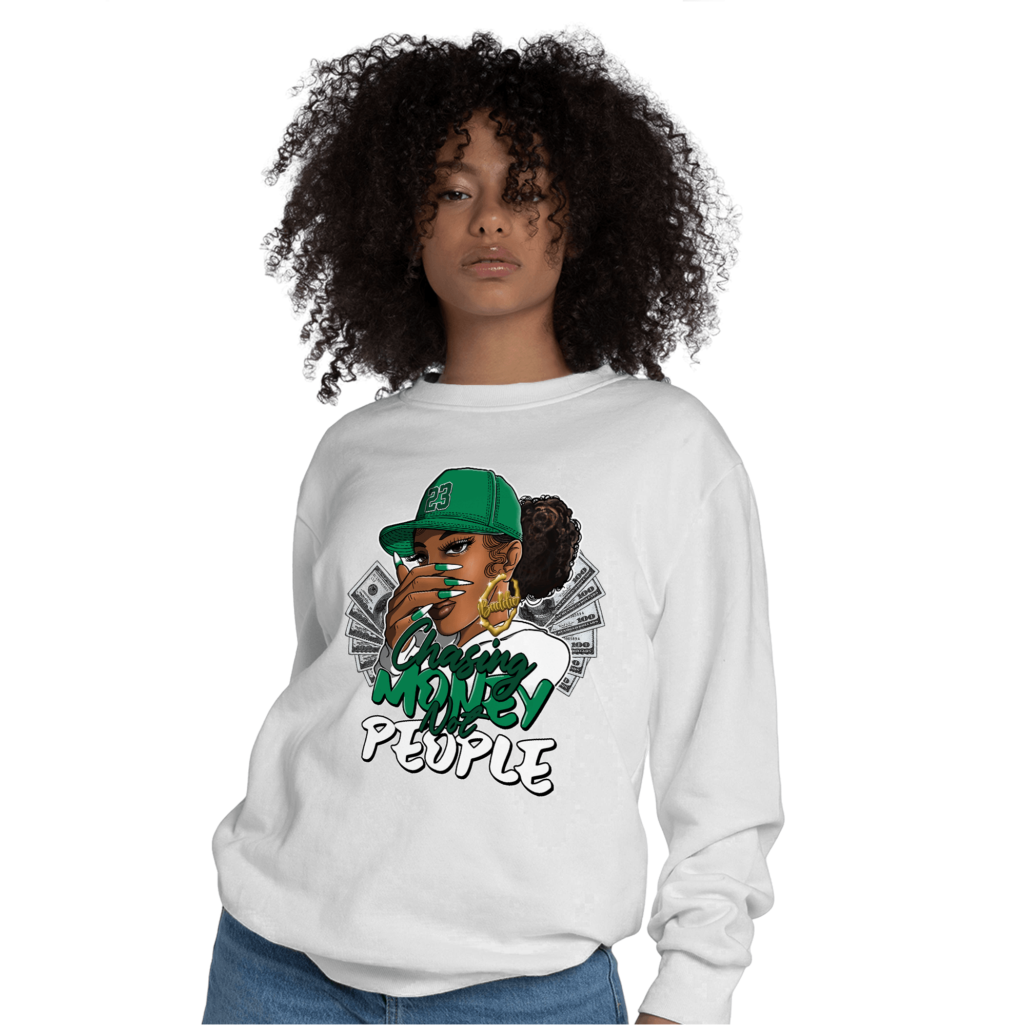 Celtic Lucky Green 1s Sweatshirt Match Melanin Chasing Money - NastyJamz