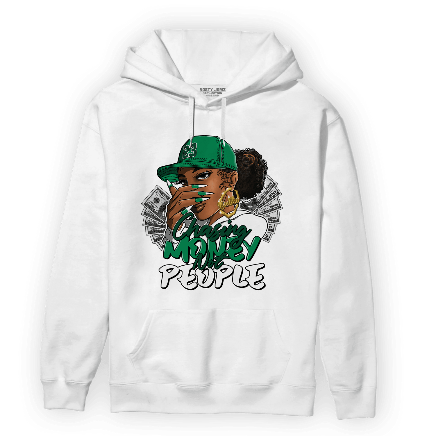 Celtic Lucky Green 1s Hoodie Match Melanin Chasing Money - NastyJamz