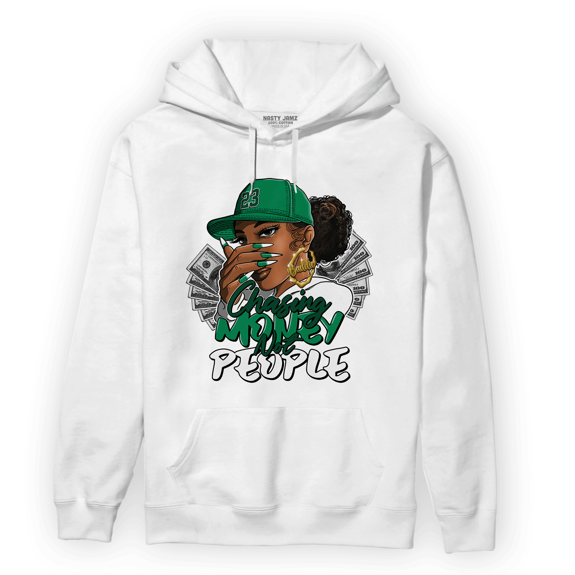 Celtic Lucky Green 1s Hoodie Match Melanin Chasing Money - NastyJamz