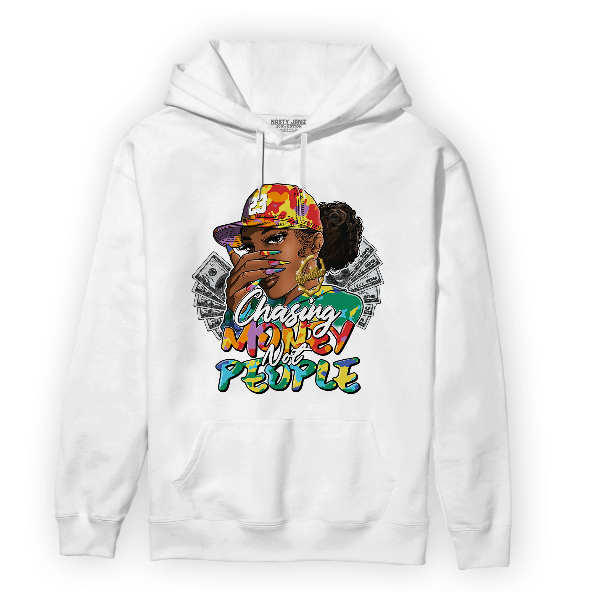 Mid GS Six Championships 1s Hoodie Match Melanin Chasing Money - NastyJamz