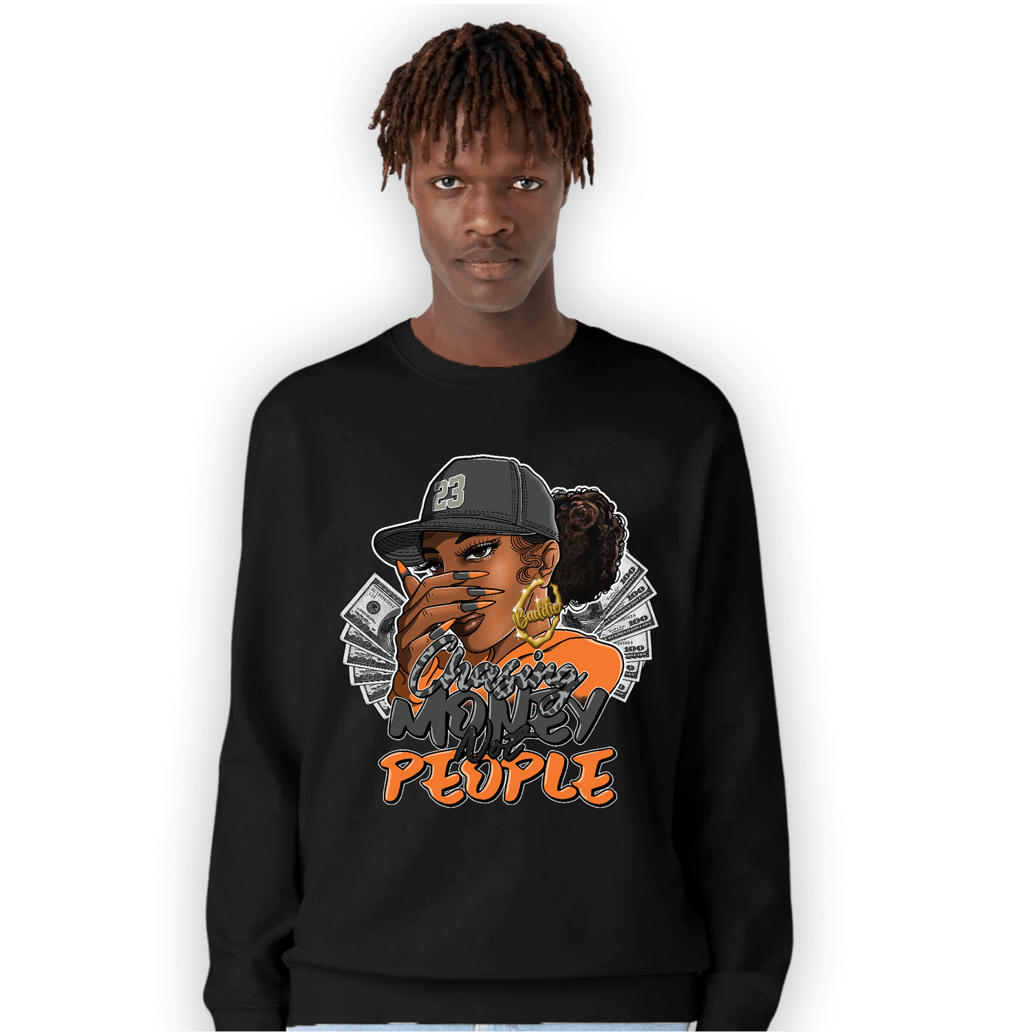Fear Pack 3s Sweatshirt Match Melanin Chasing Money - NastyJamz