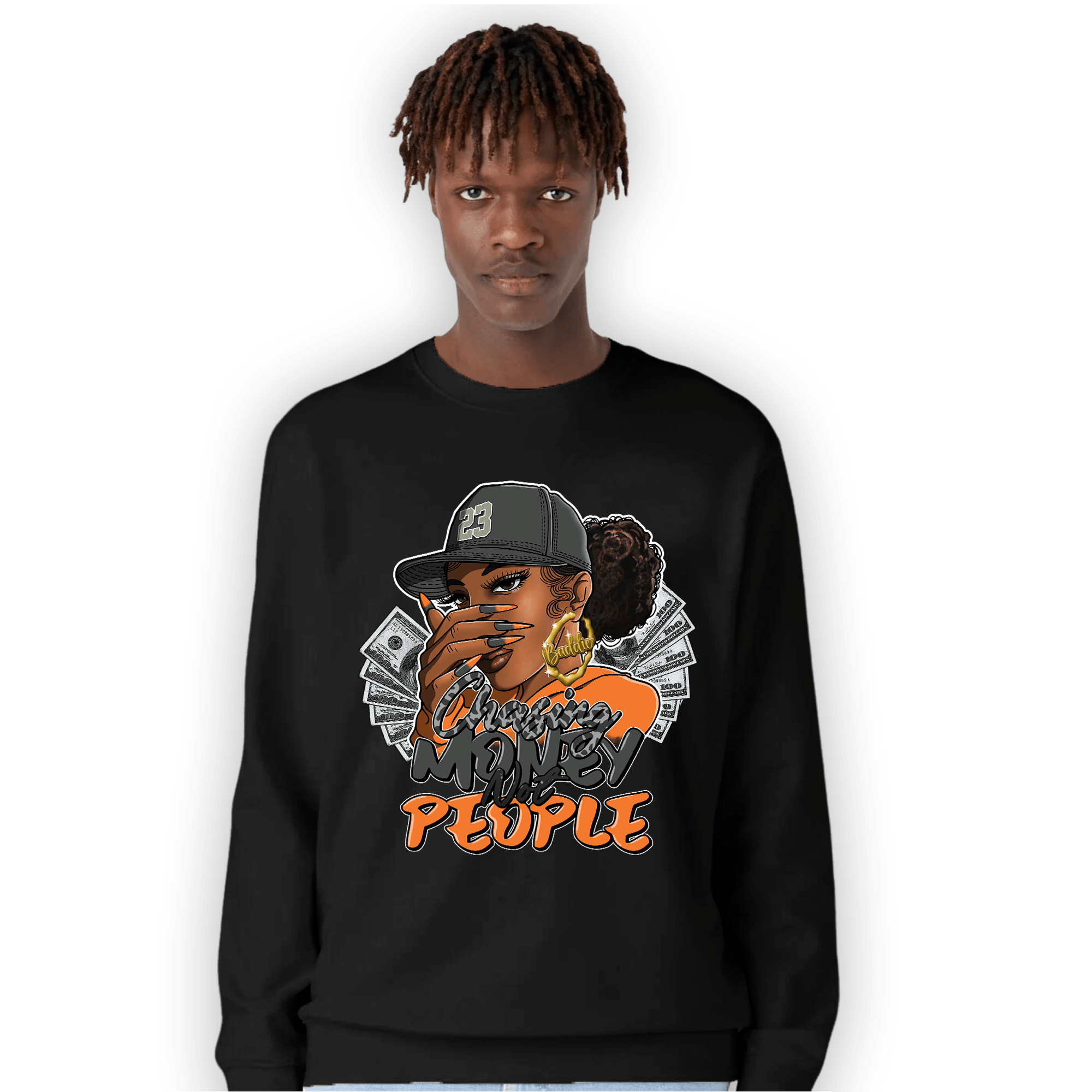 Fear Pack 3s Sweatshirt Match Melanin Chasing Money - NastyJamz