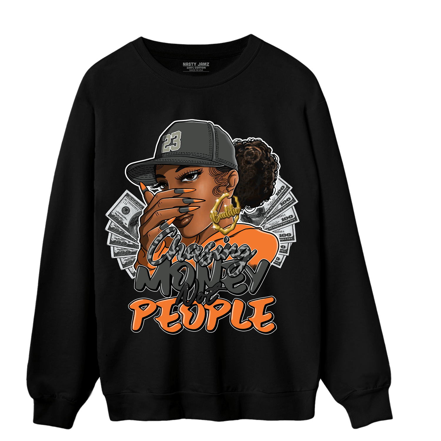 Fear Pack 3s Sweatshirt Match Melanin Chasing Money - NastyJamz