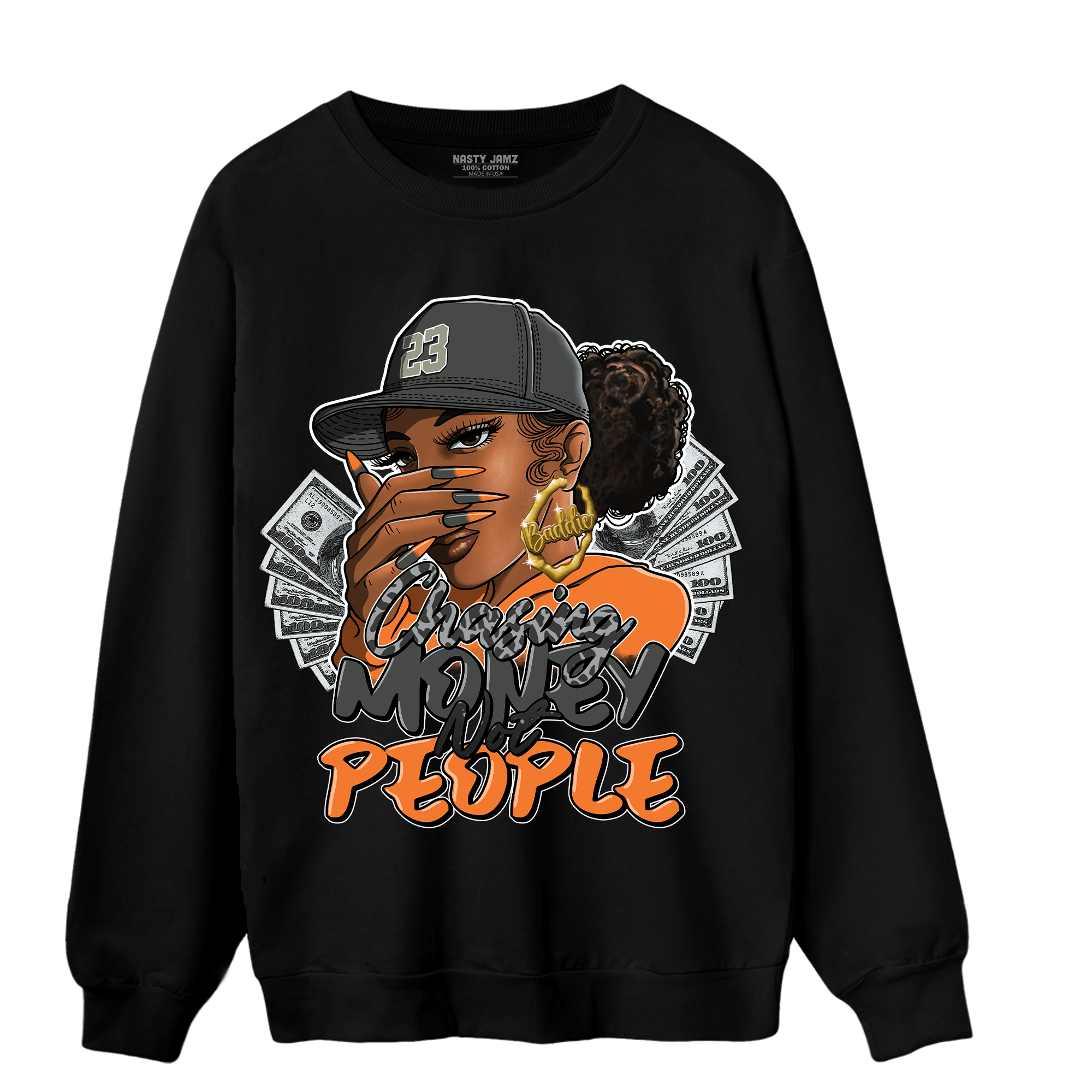 Fear Pack 3s Sweatshirt Match Melanin Chasing Money - NastyJamz