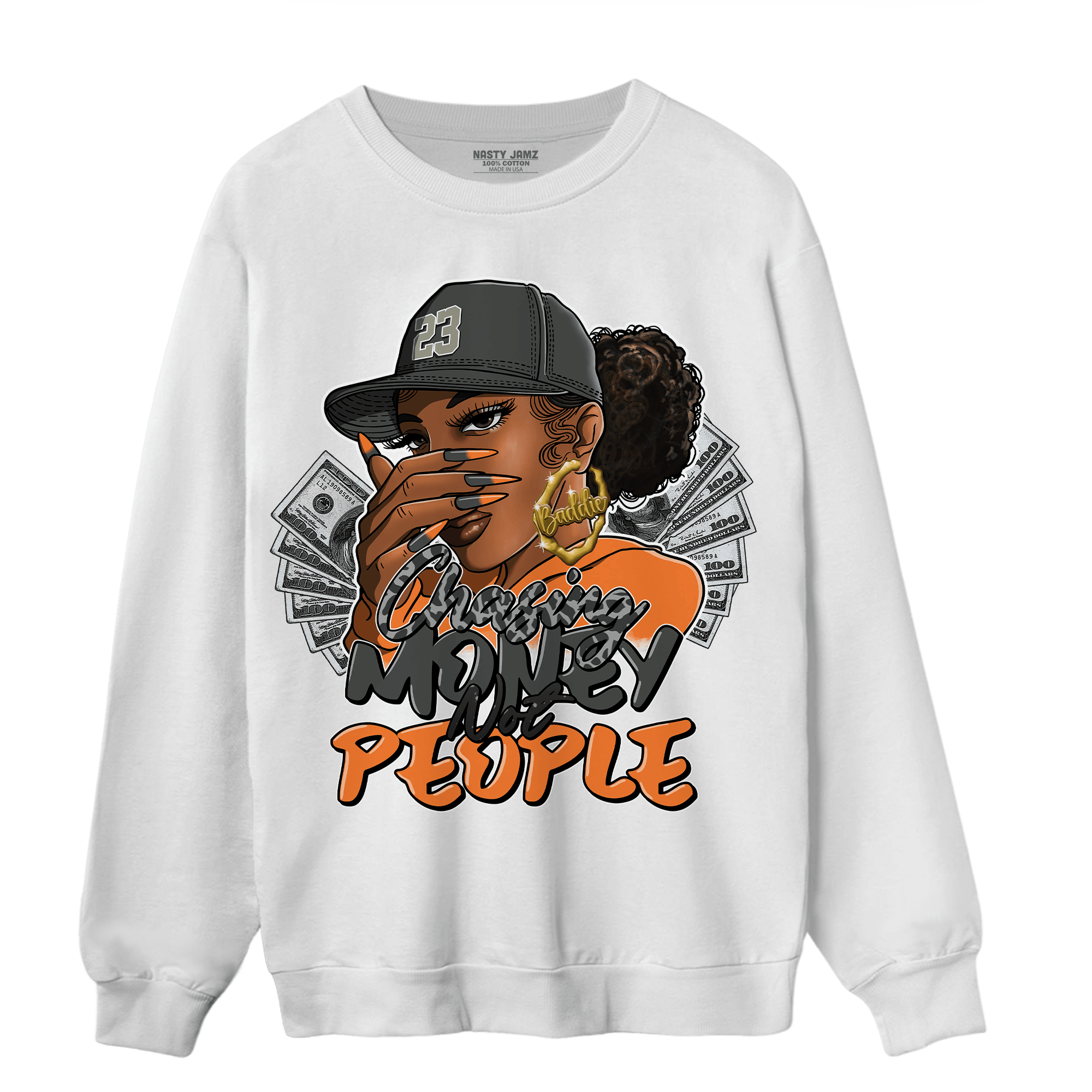 Fear Pack 3s Sweatshirt Match Melanin Chasing Money - NastyJamz