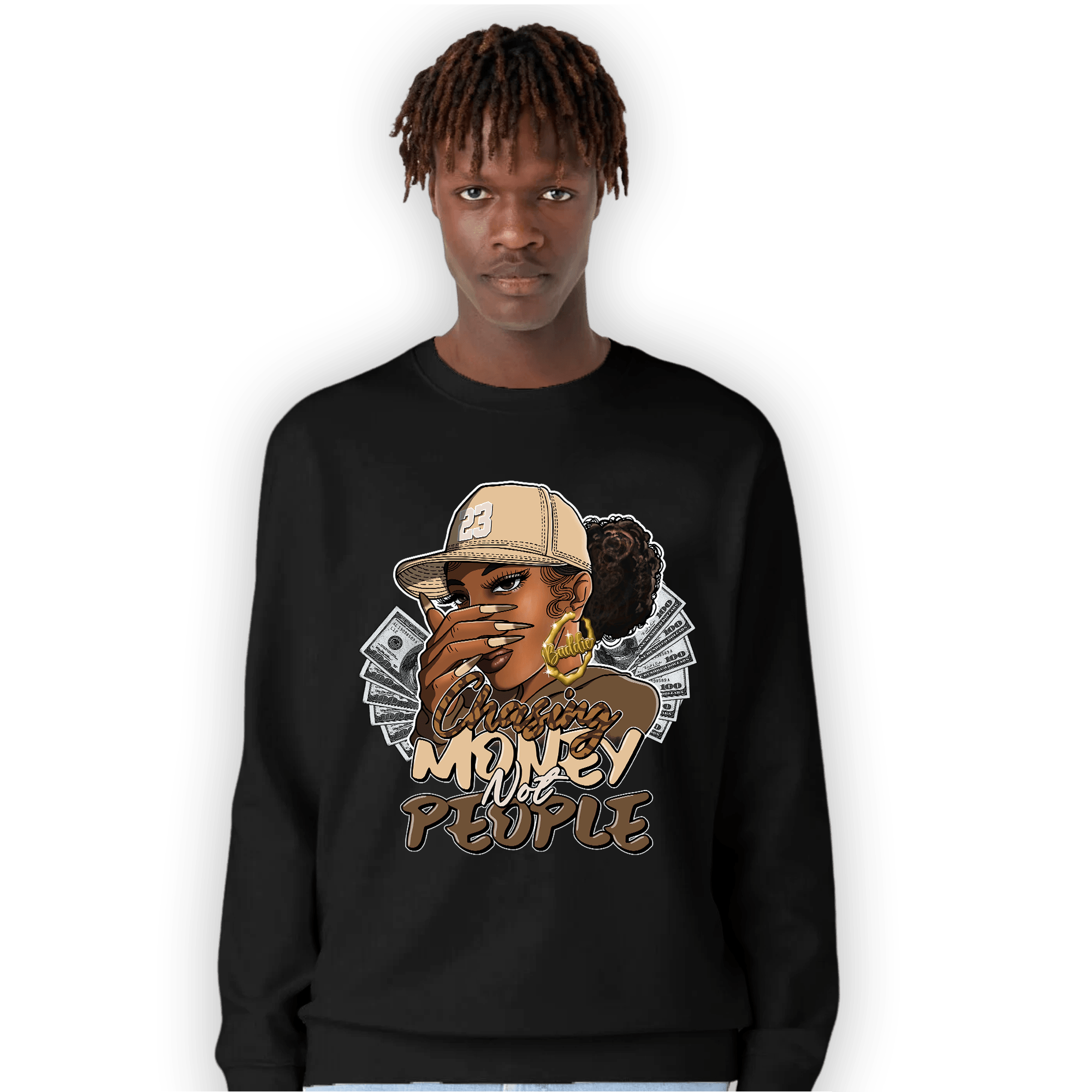 Palomino 3s Sweatshirt Match Melanin Chasing Money - NastyJamz