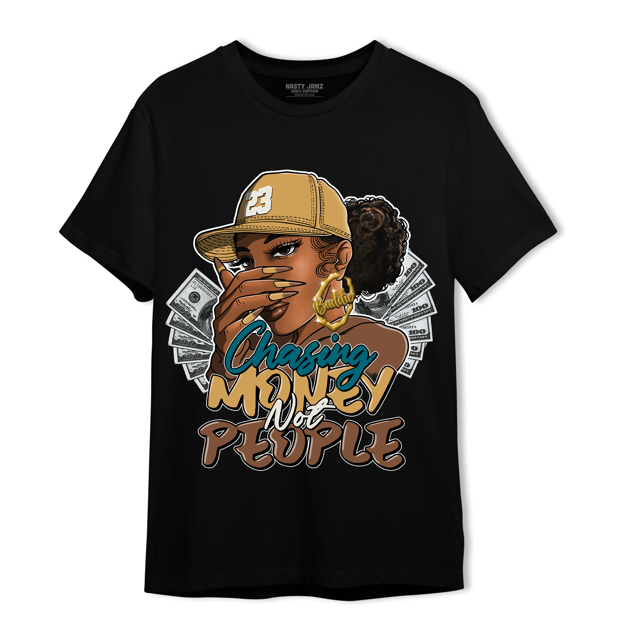 Cacao Wow 4s T Shirt Match Melanin Chasing Money - NastyJamz