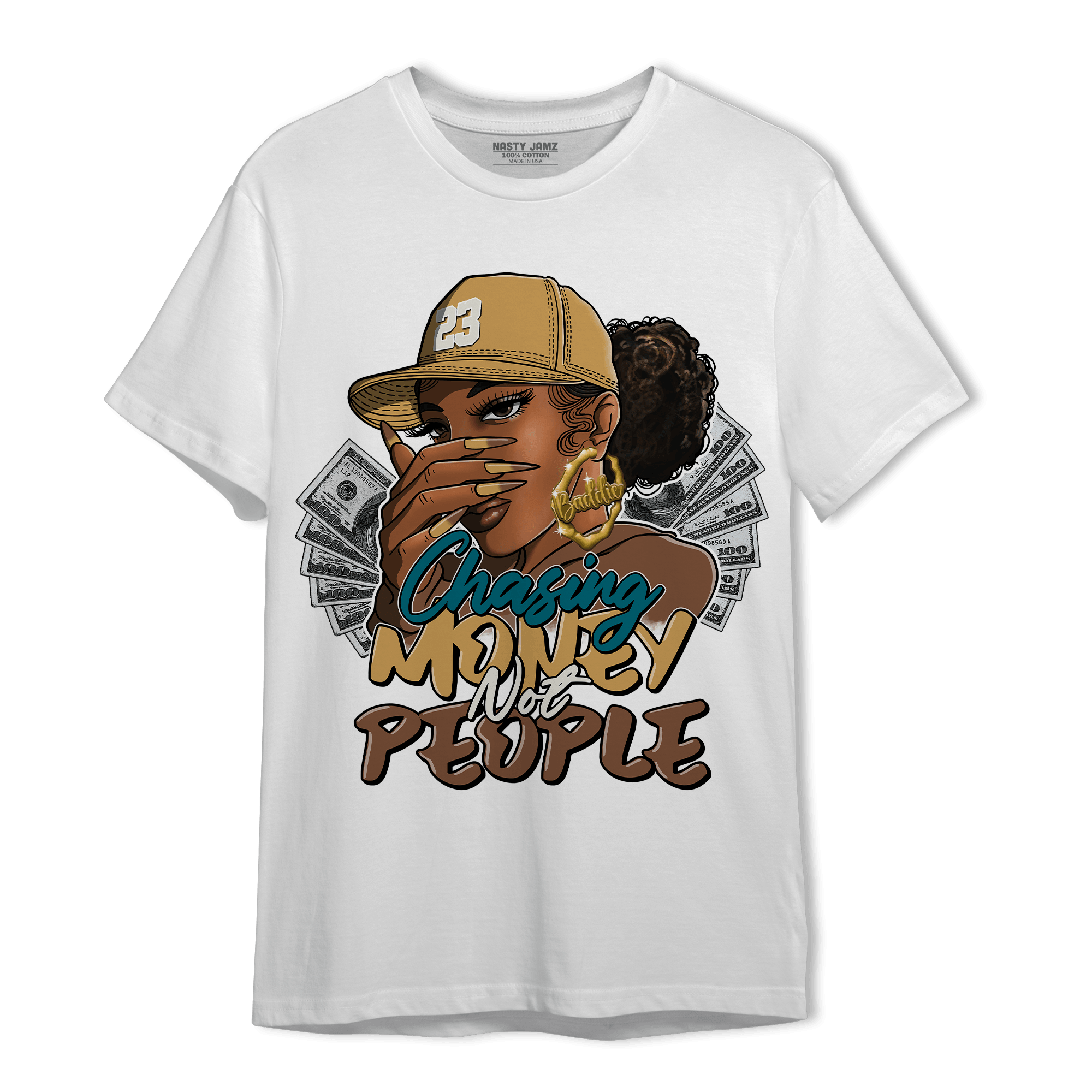 Cacao Wow 4s T Shirt Match Melanin Chasing Money - NastyJamz