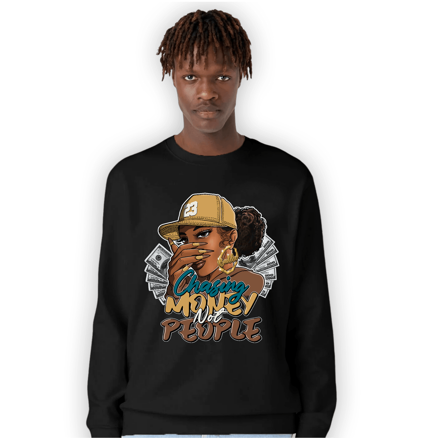 Cacao Wow 4s Sweatshirt Match Melanin Chasing Money - NastyJamz
