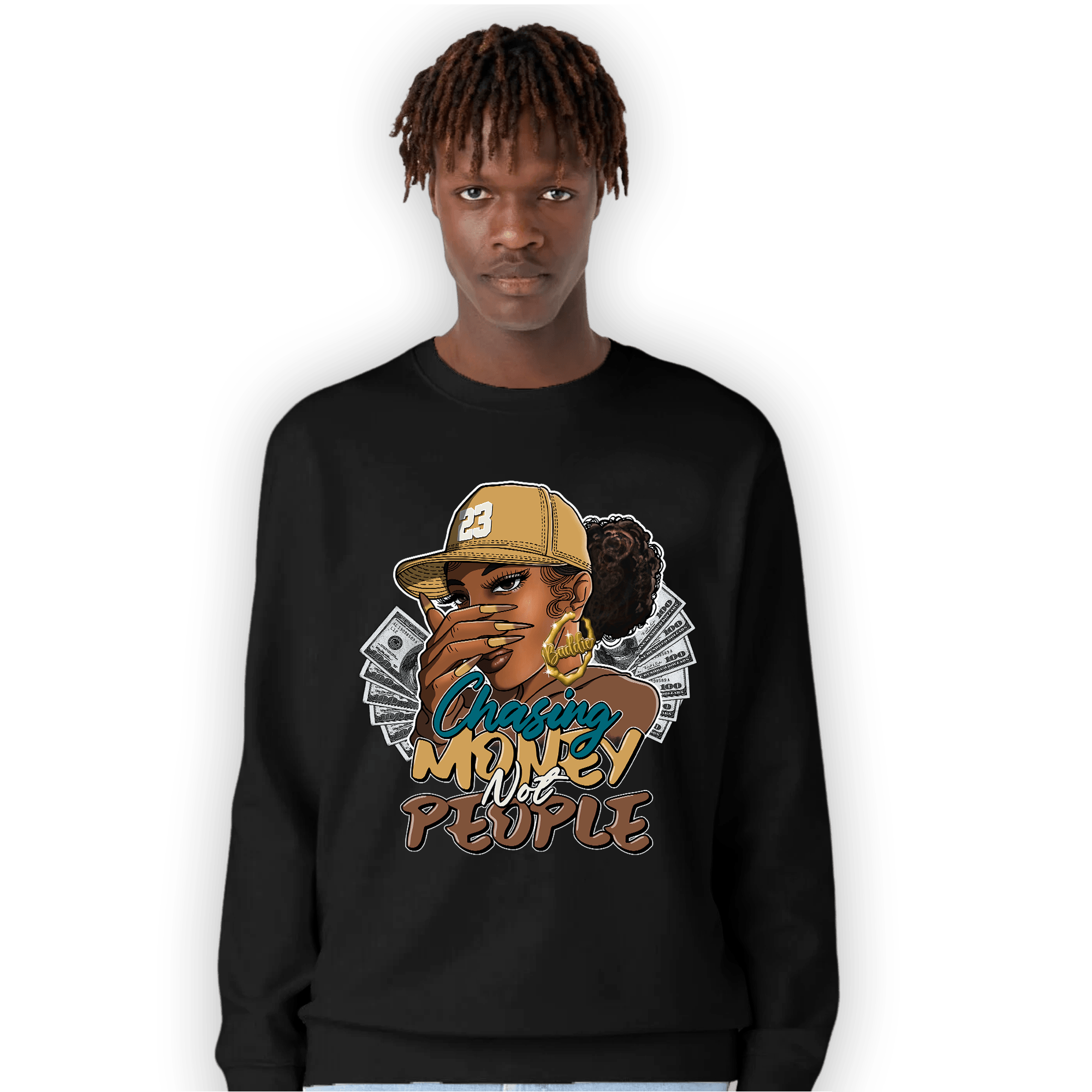 Cacao Wow 4s Sweatshirt Match Melanin Chasing Money - NastyJamz