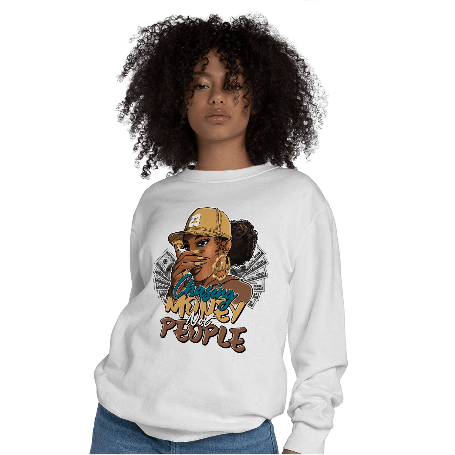 Cacao Wow 4s Sweatshirt Match Melanin Chasing Money - NastyJamz