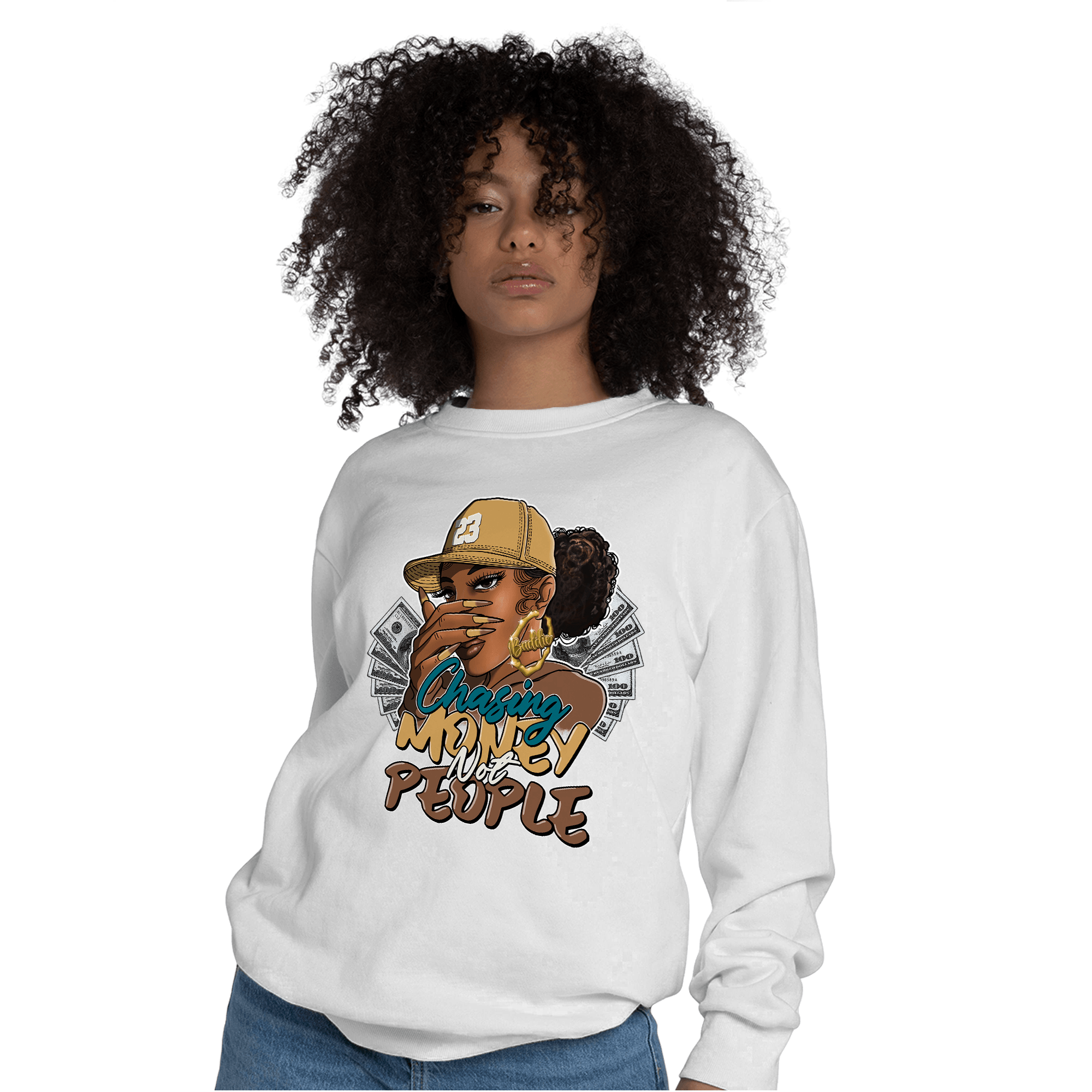 Cacao Wow 4s Sweatshirt Match Melanin Chasing Money - NastyJamz