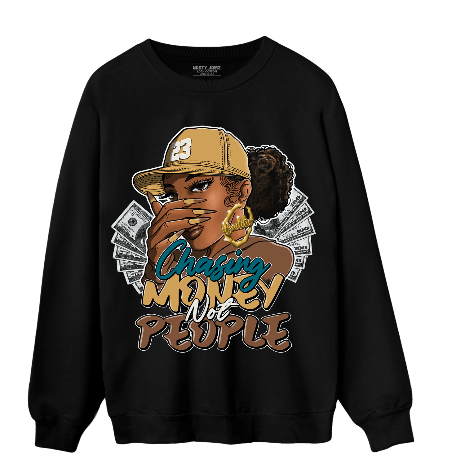 Cacao Wow 4s Sweatshirt Match Melanin Chasing Money - NastyJamz